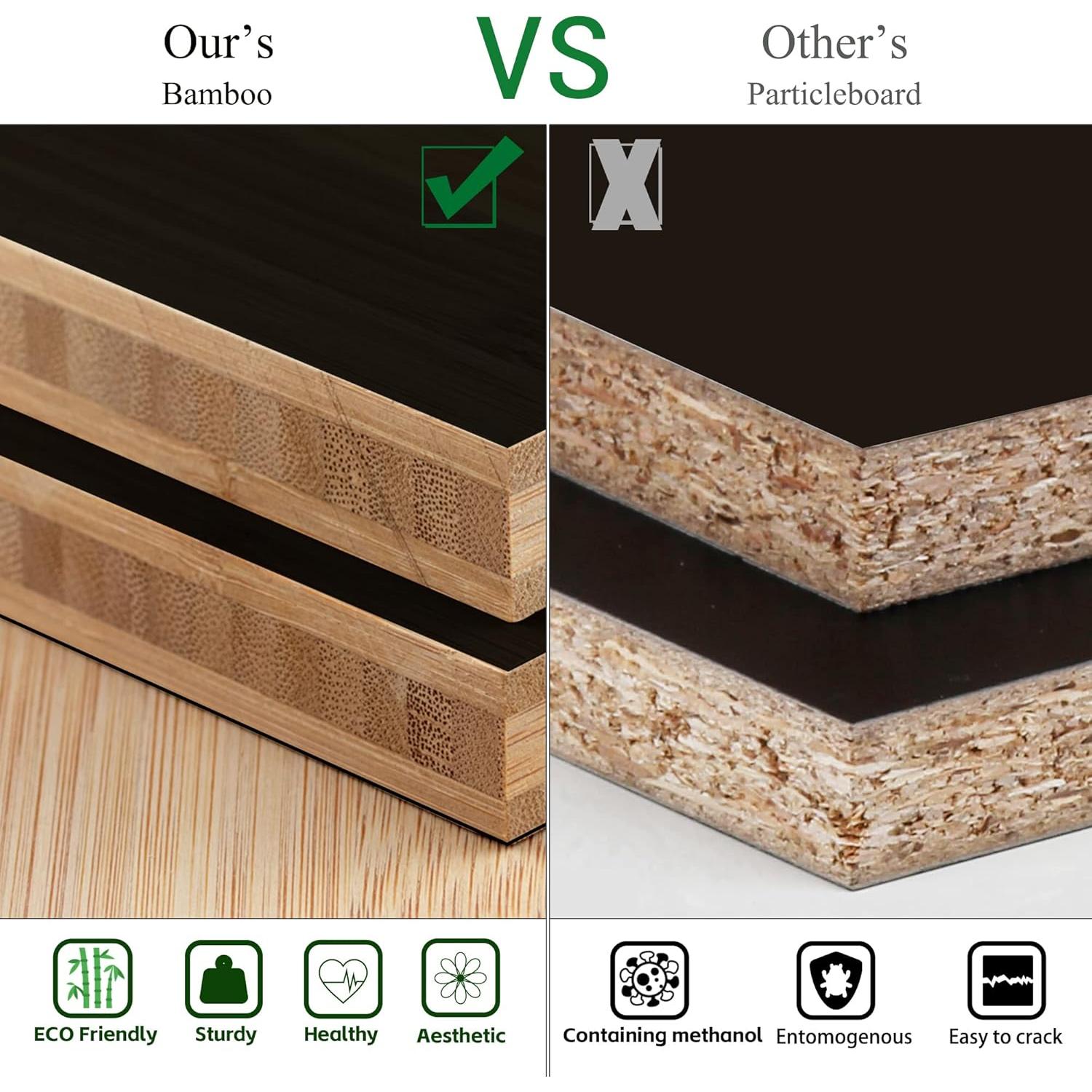 Soporte para Toallas y Mantas ADREMAN de Bambú 4 Niveles Negro