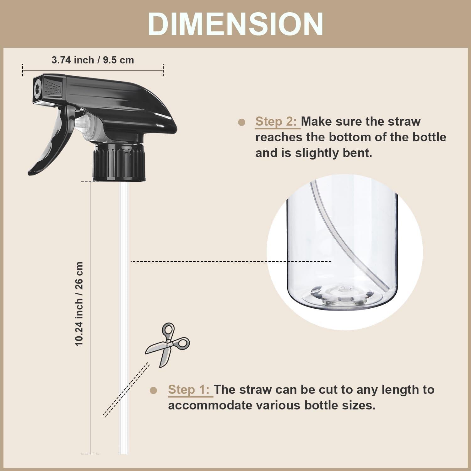 Boquillas de Spray Universales Bealee - Paquete de 6, 473ml-946ml