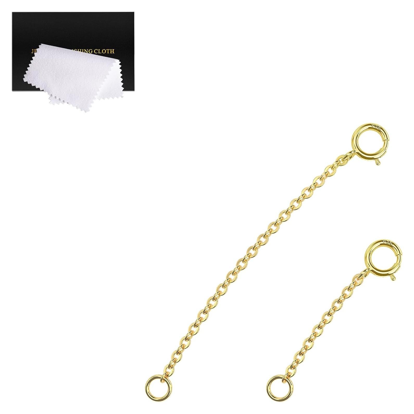 Extensores de Joyería de Oro VANBARIS - Set de 2 Piezas 2.54/5.08 cm