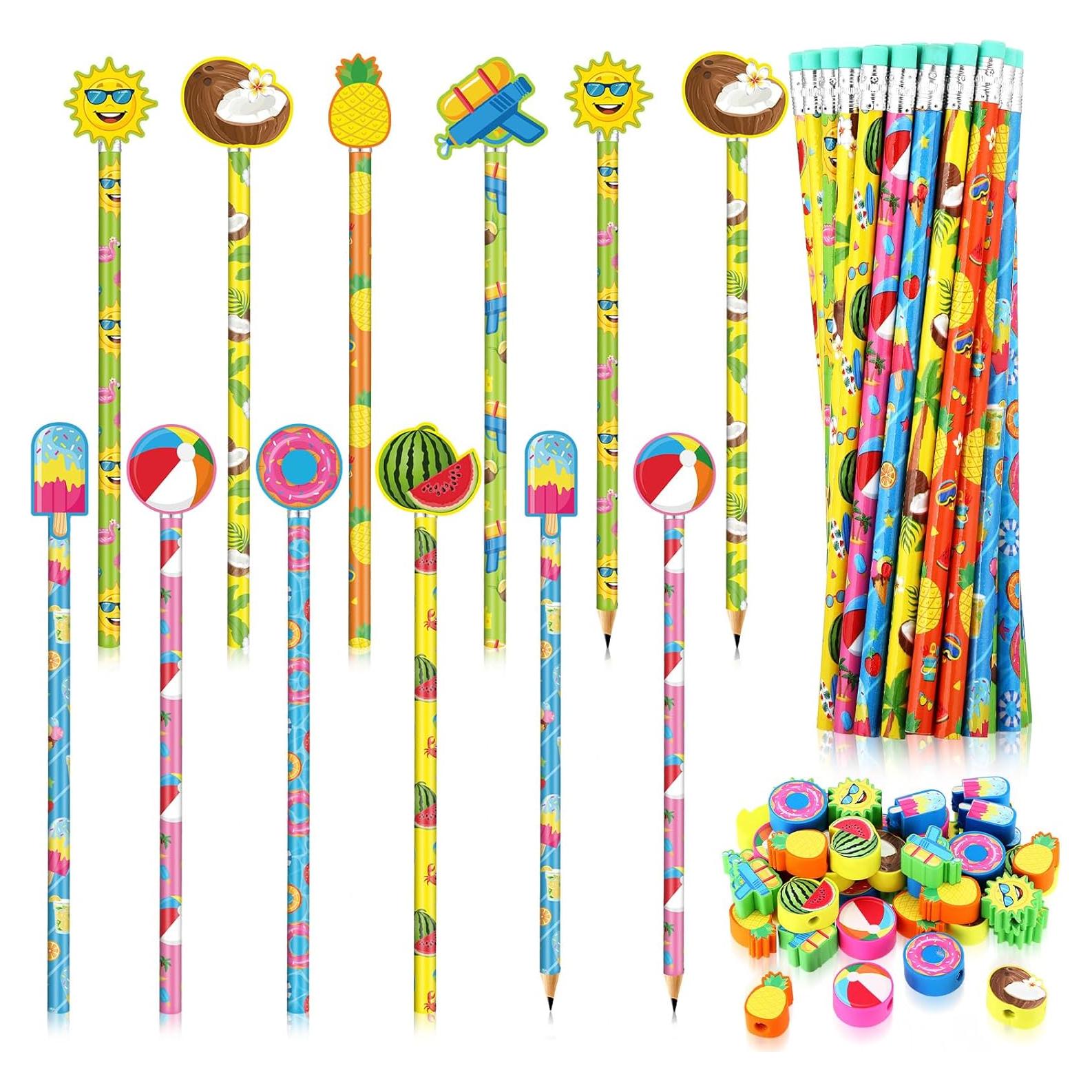 Lápices de Playa Tenceur 48 Pcs con Adornos de Hawaii