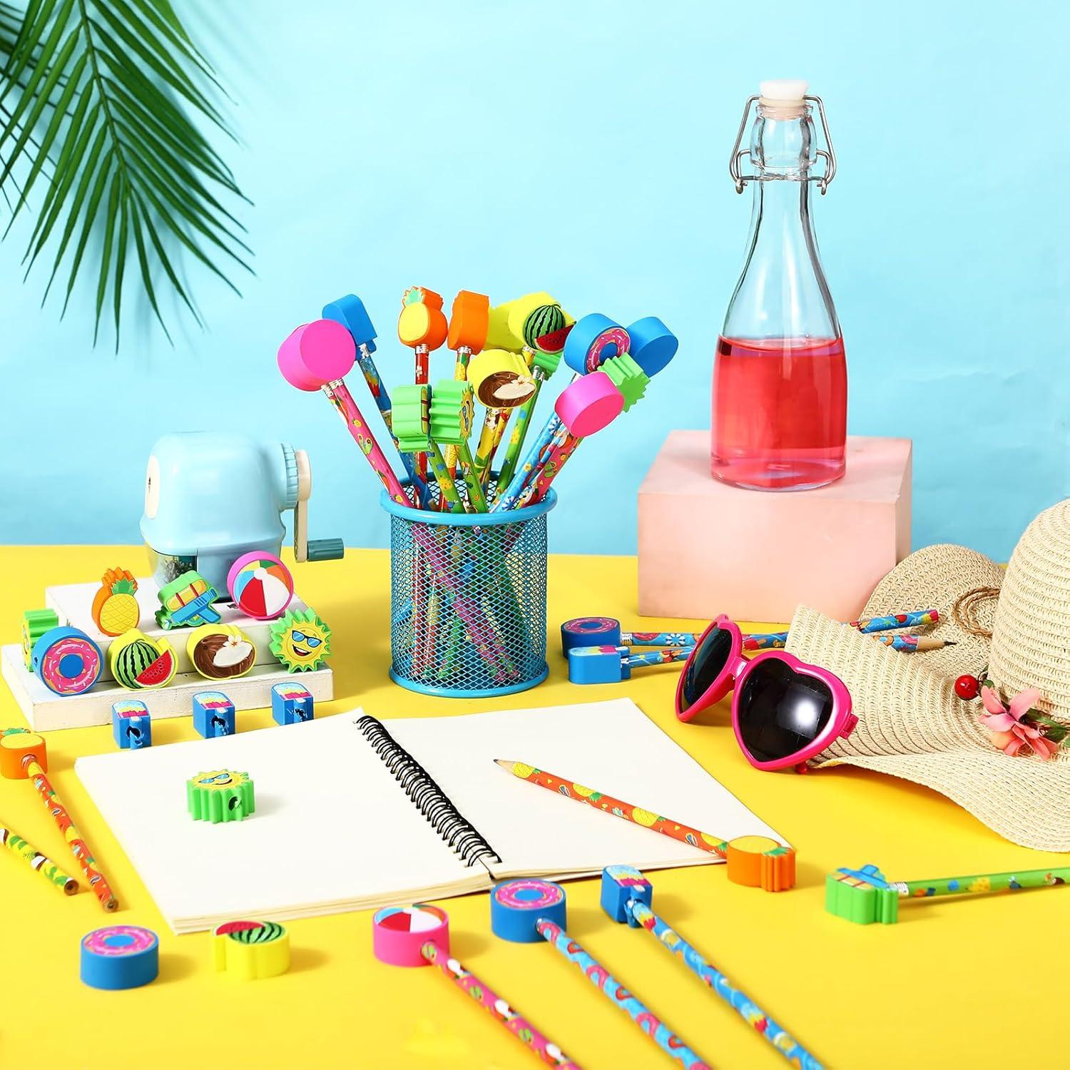 Lápices de Playa Tenceur 48 Pcs con Adornos de Hawaii