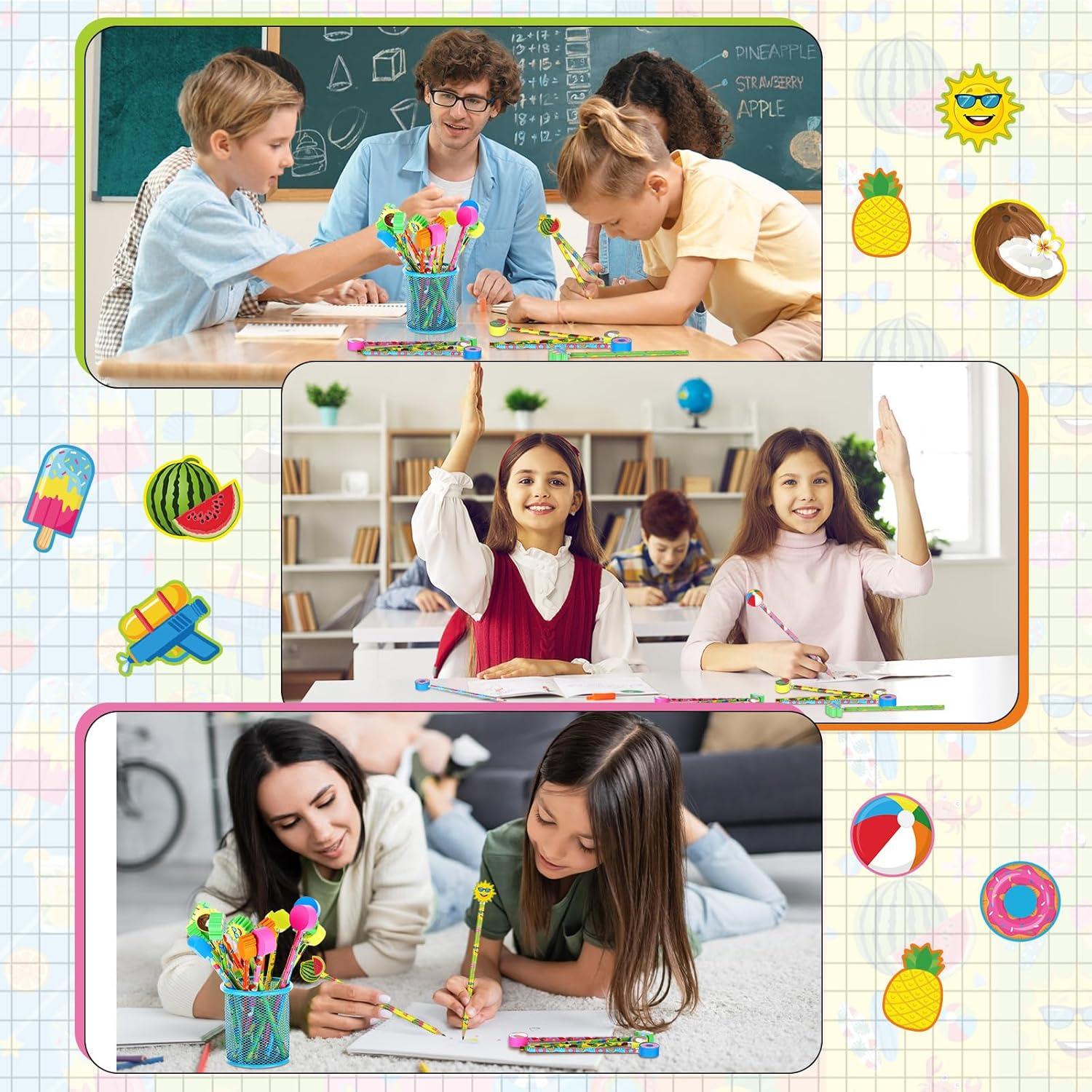 Lápices de Playa Tenceur 48 Pcs con Adornos de Hawaii