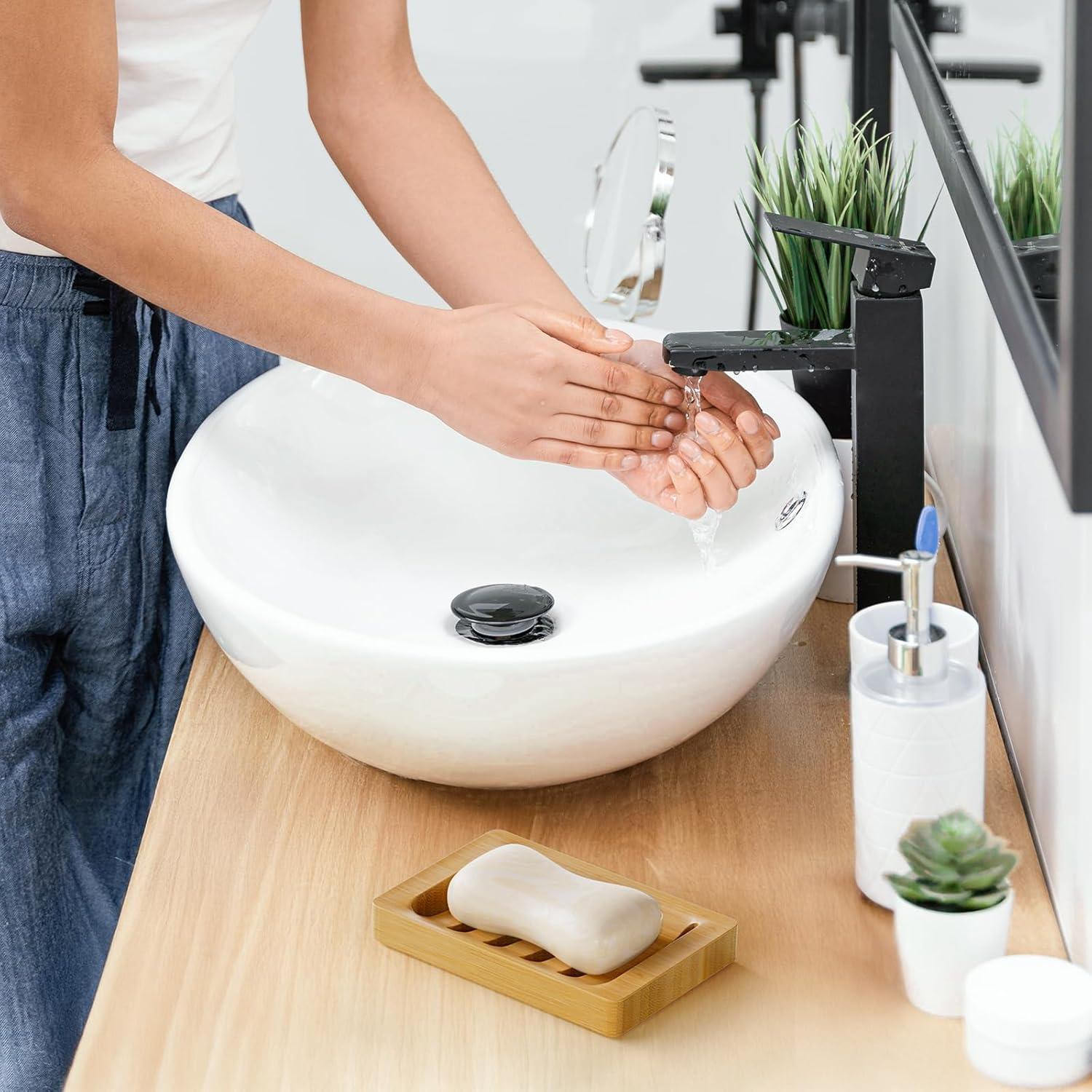 Soporte de Jabón de Bambú AmazerBath - 2 Piezas, Antideslizante