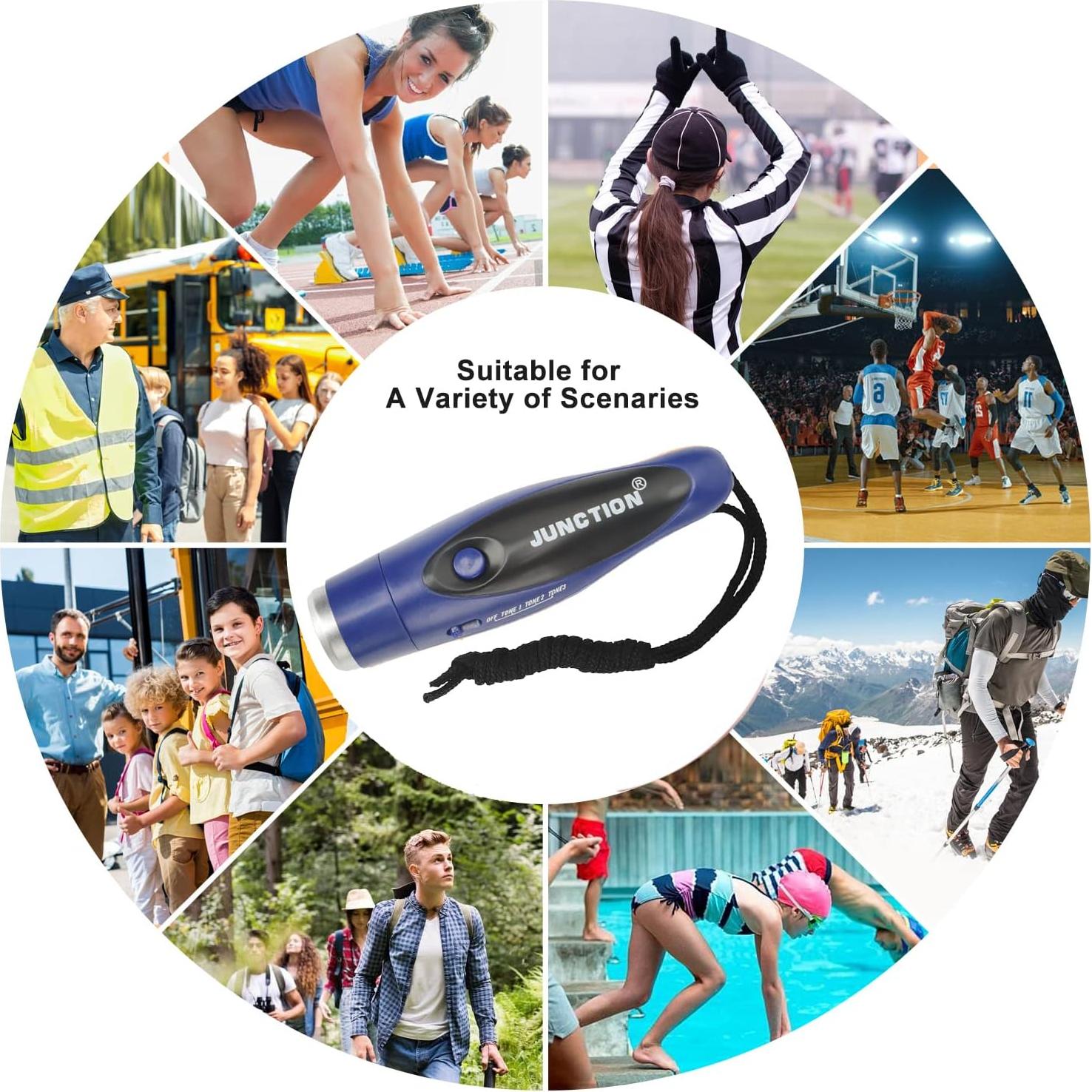 Silbato Electrónico Xflyee 01 Alto Volumen 3 Tonos Azul