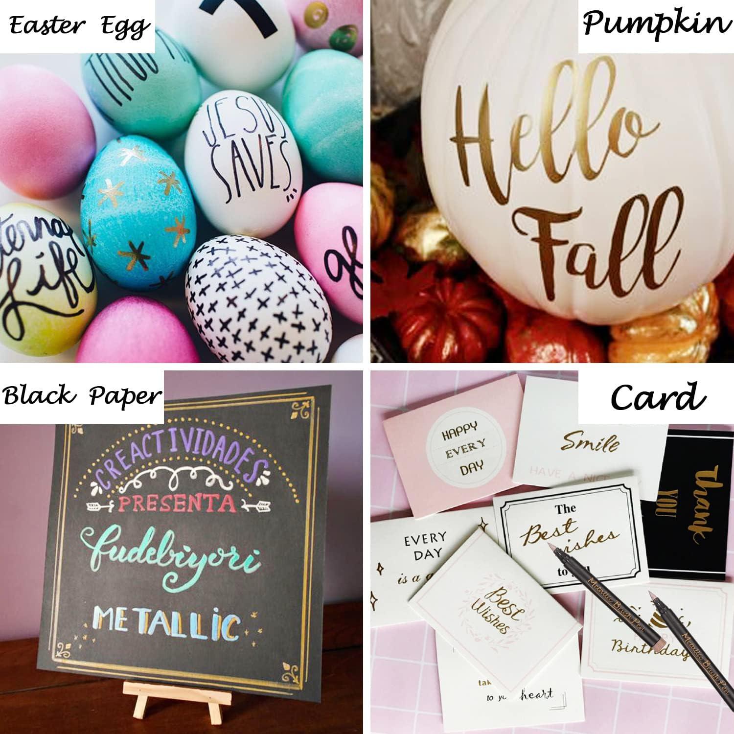 Set de 9 Marcadores de Pincel Metálicos Dyvicl - Caligrafía y Arte