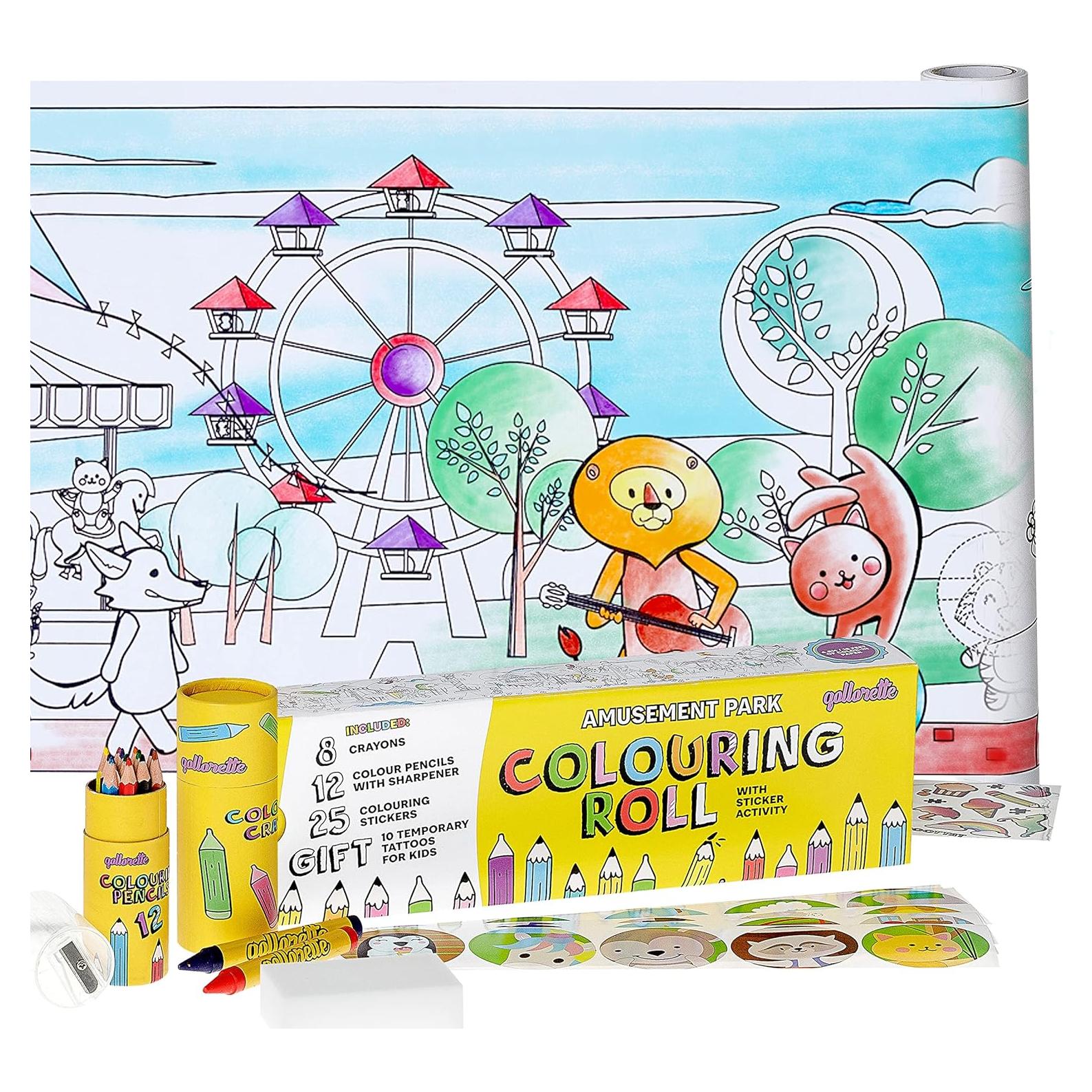 Juego de Colorear para Niños qollorette - Rollo Adhesivo 480 cm