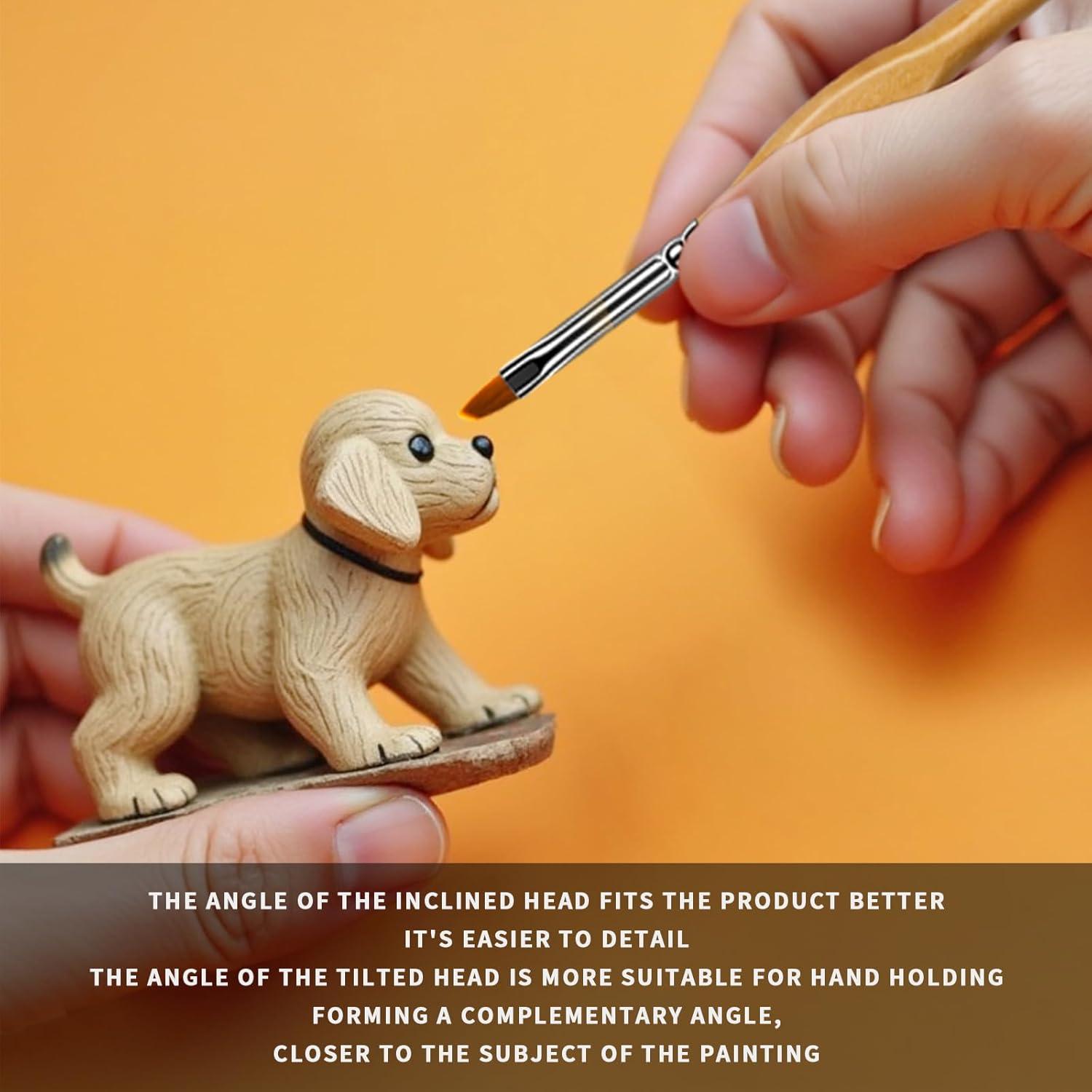 Juego de 6 Pinceles de Pintura Miniatura YFLLN - Triangulares