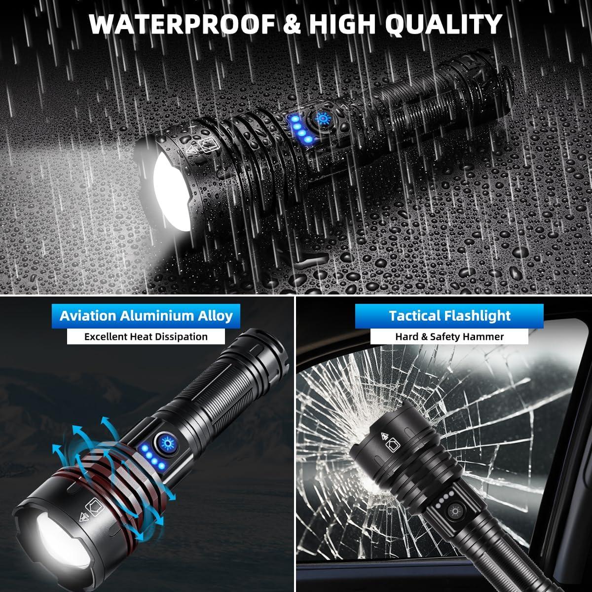 Linterna Táctica WopkDupk 990000LM Recargable LED Impermeable