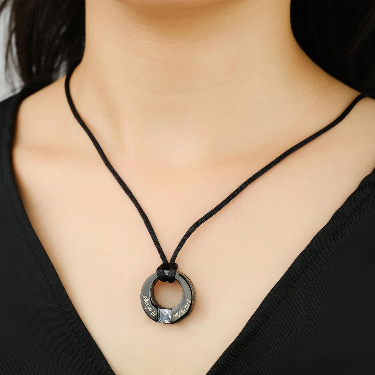 Collar de Urna de Cremación YOUFENG 3 Piezas Acero Inoxidable