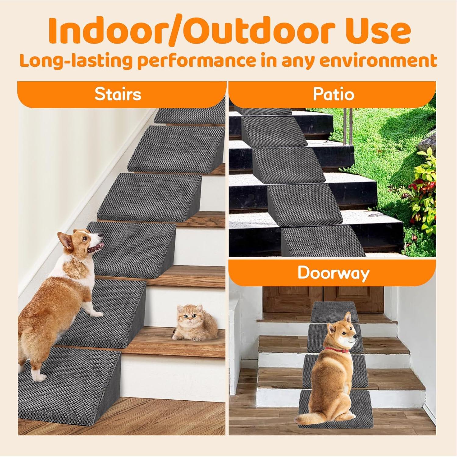 Escalera para Perros LitaiL 40D Antideslizante Gris Oscuro - 3 Unidades