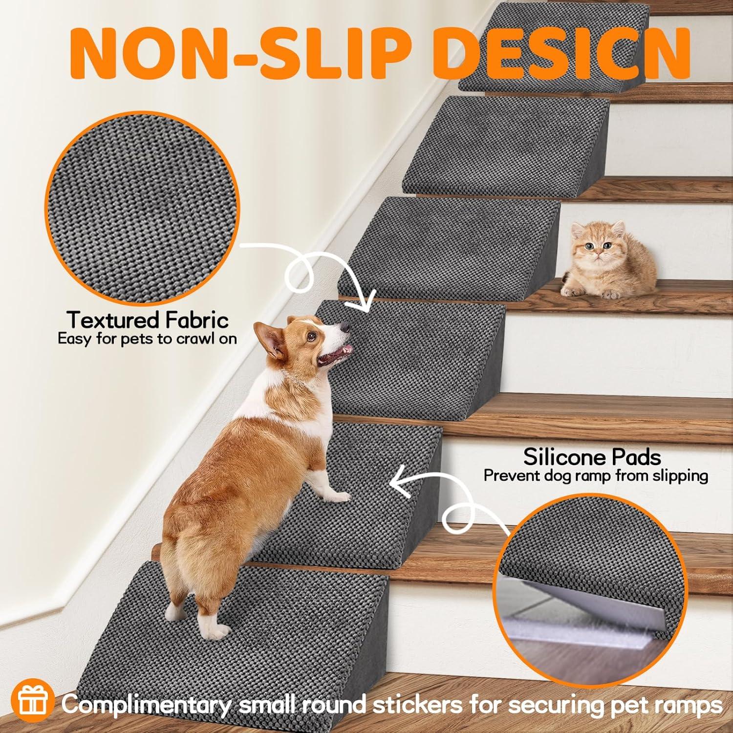 Escalera para Perros LitaiL 40D Antideslizante Gris Oscuro - 3 Unidades