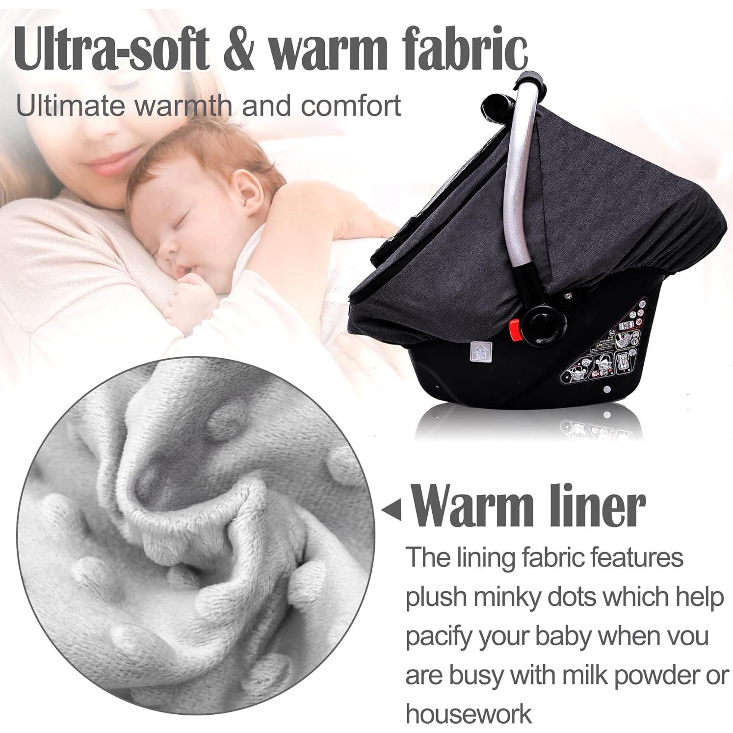 Cubierta Impermeable para Asiento de Auto Bebé Gris Oscuro