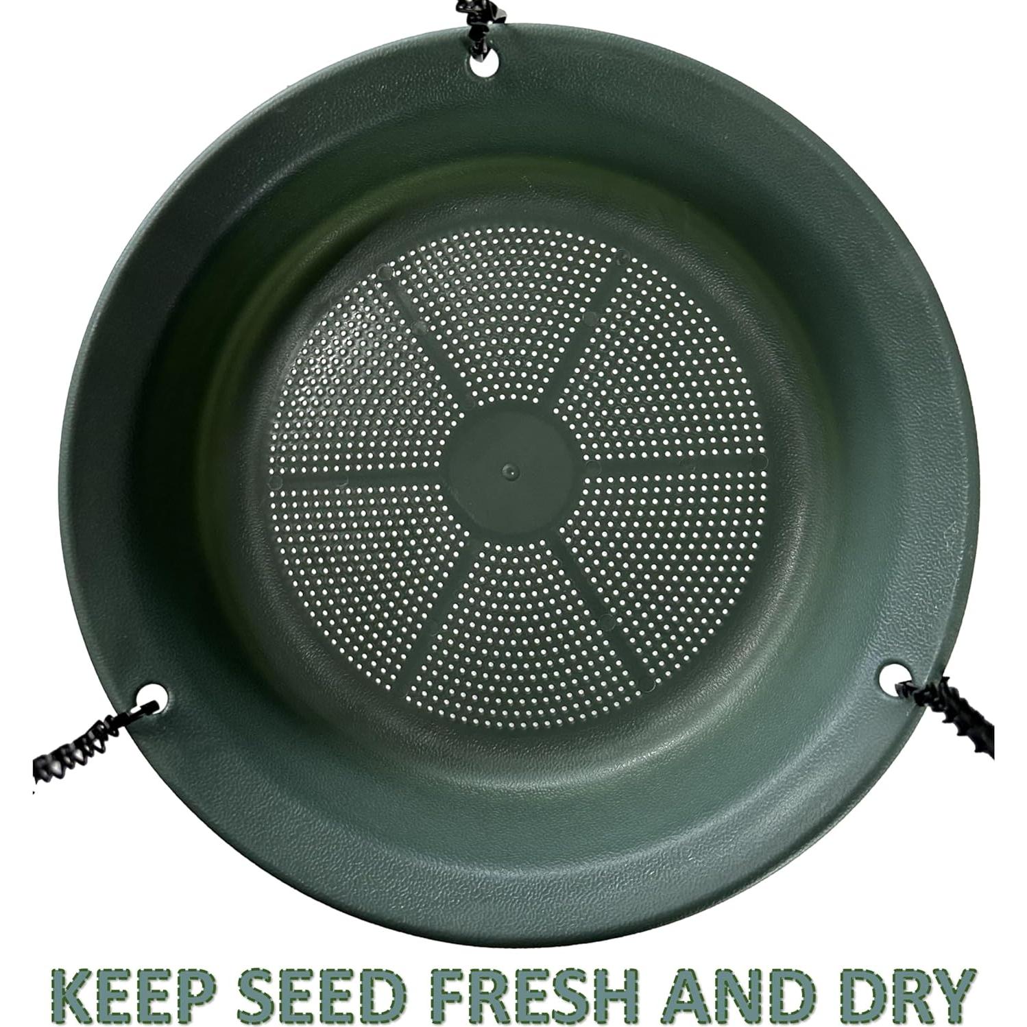 Comedero para Aves Colgante VUWEZ 20.32 cm Verde Exterior