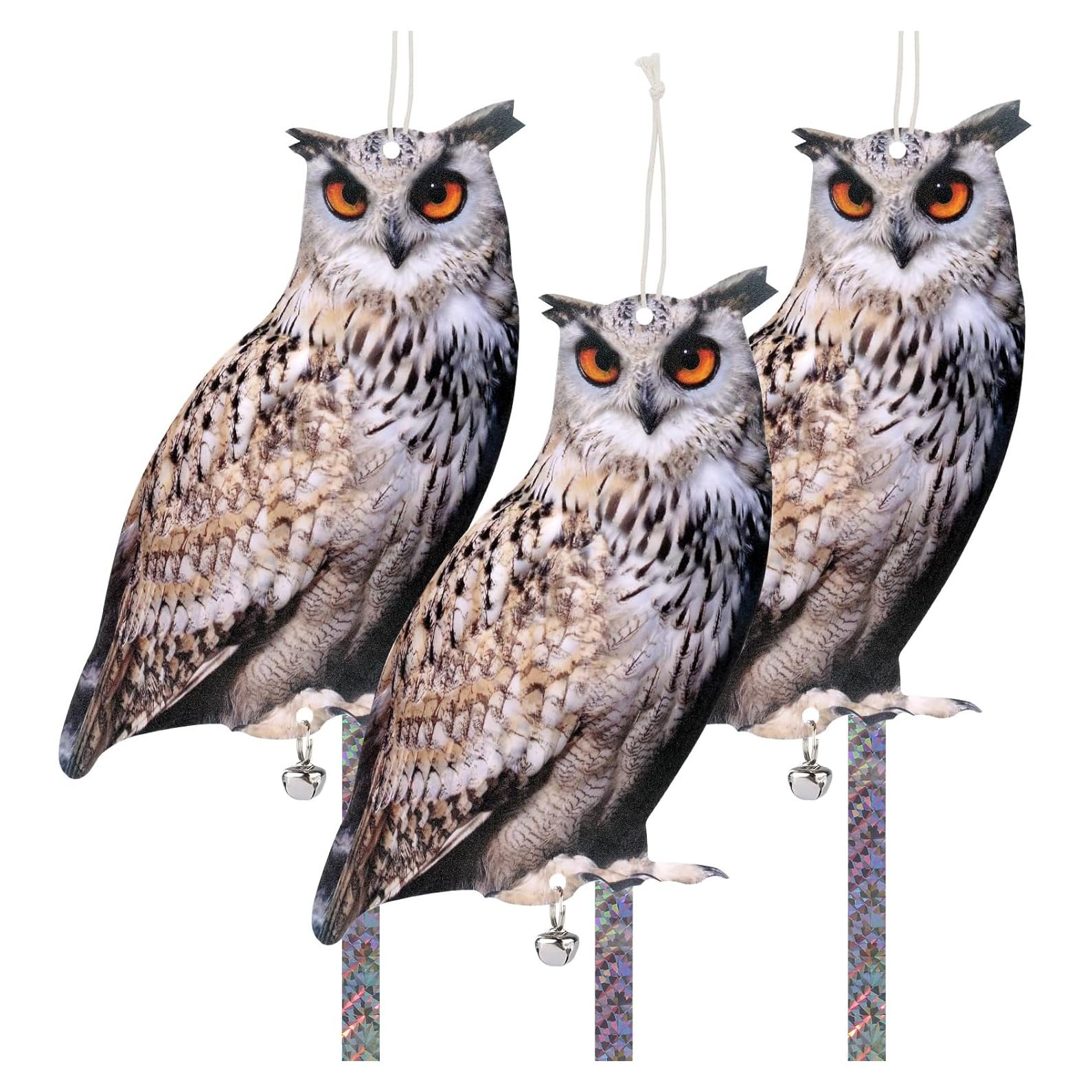 Búhos Espantapájaros Kungfu Mall - Paquete de 3 Unidades