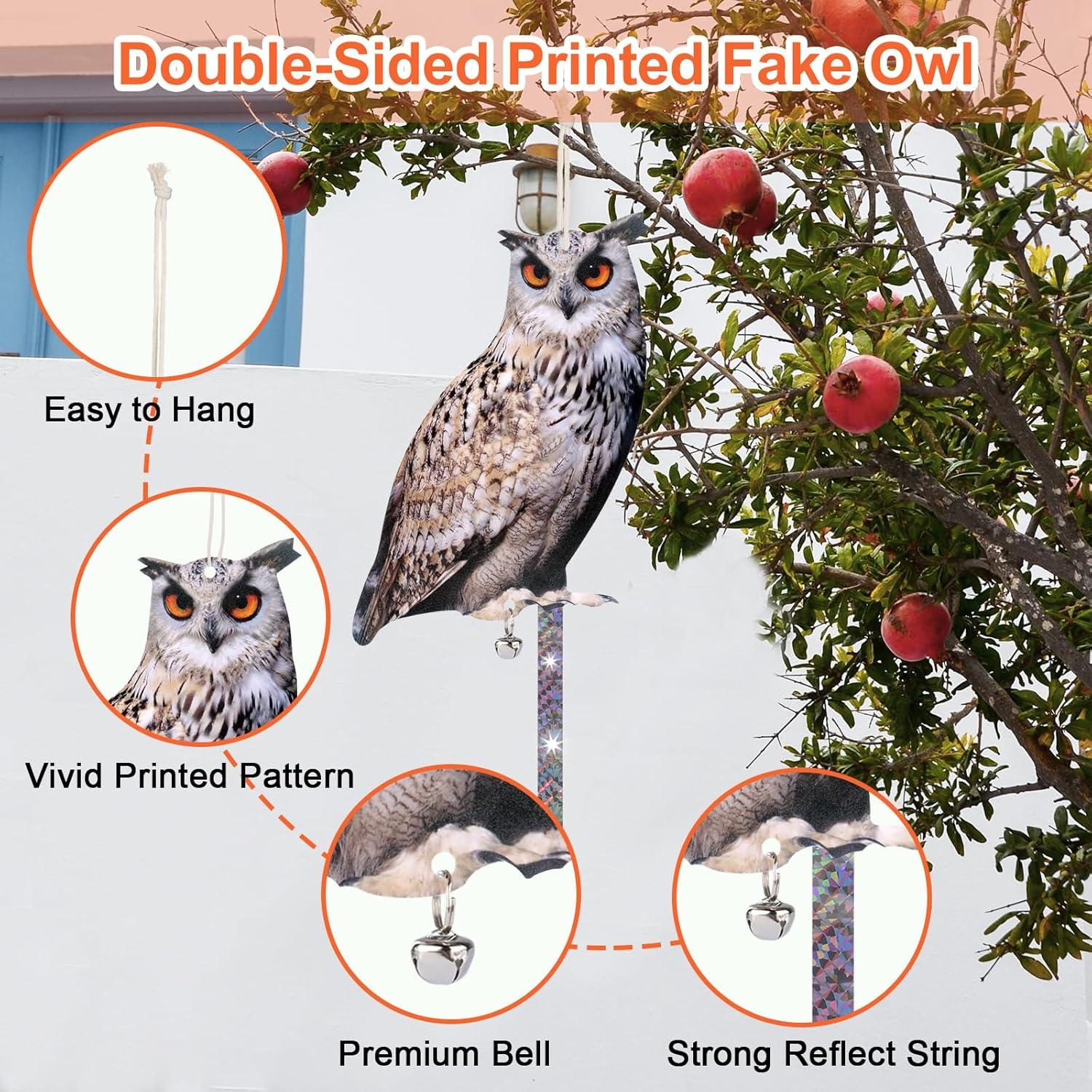 Búhos Espantapájaros Kungfu Mall - Paquete de 3 Unidades