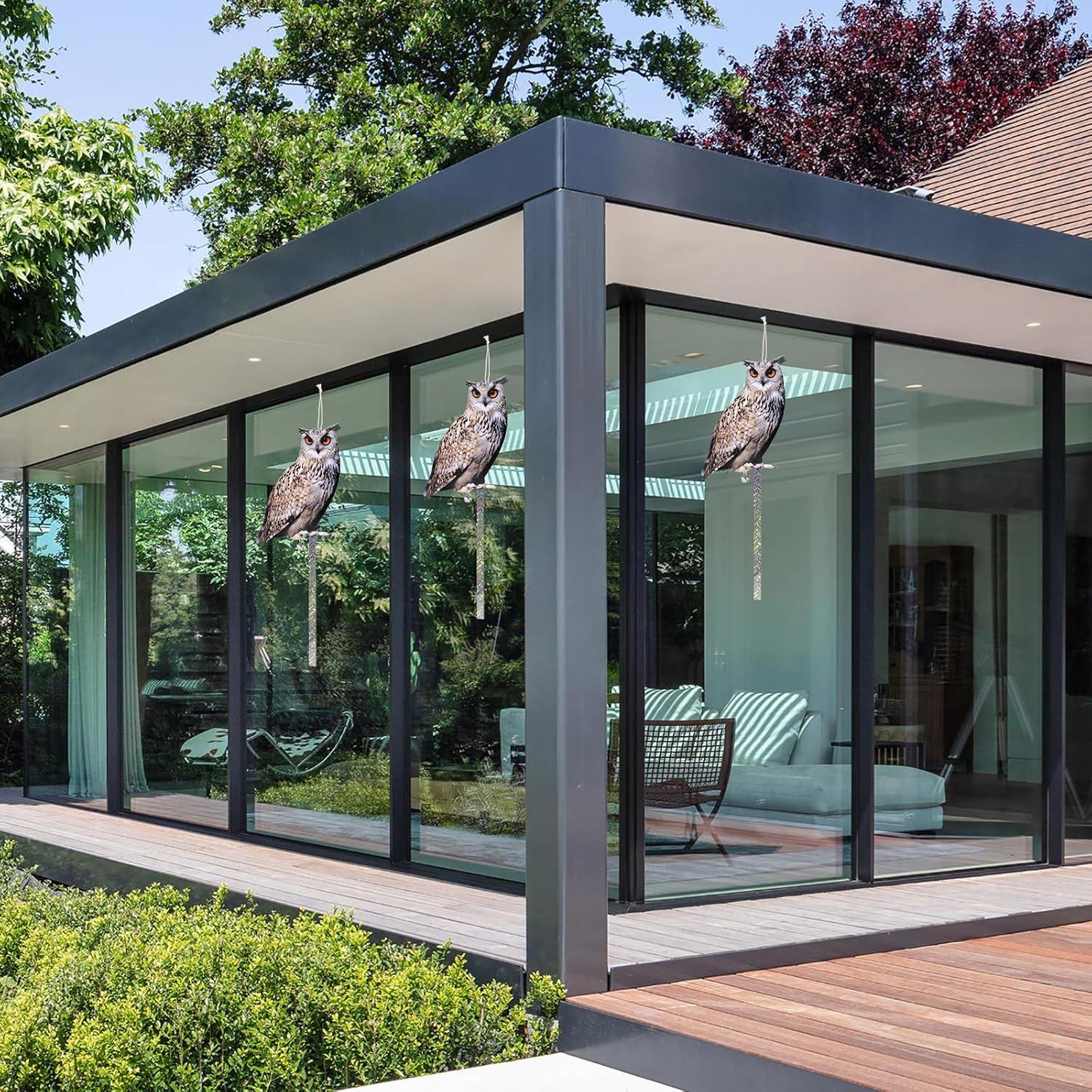 Búhos Espantapájaros Kungfu Mall - Paquete de 3 Unidades