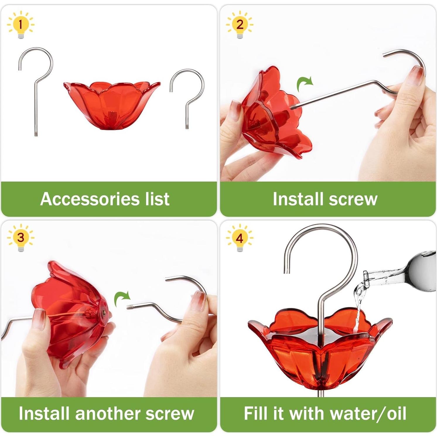 BOLITE Moat Ant para Alimentadores de Colibríes, 148 ml, Rojo