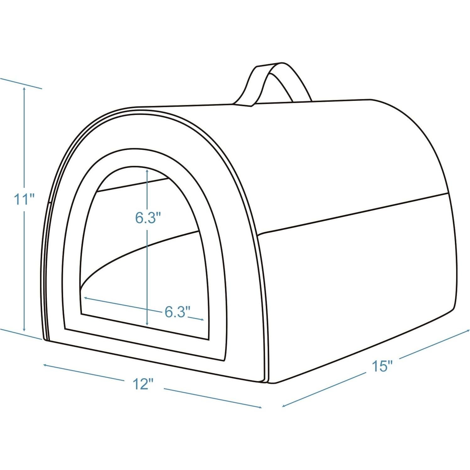 Casa para Perros Pequeños Jiupety Cozy 2 en 1 S Marrón