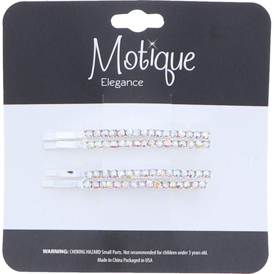 Clip para cabello Motique Accessories con strass - 4 unidades