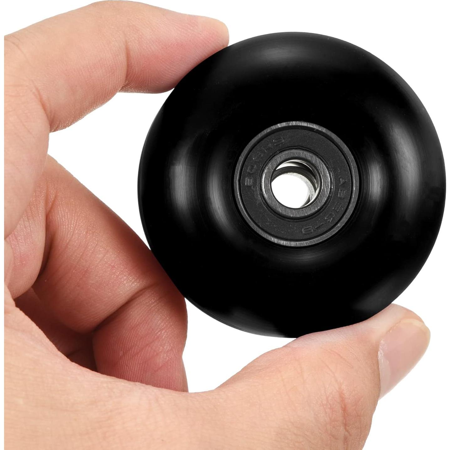 Ruedas de Skateboard PATIKIL 52mm 95A Negras - Paquete de 4