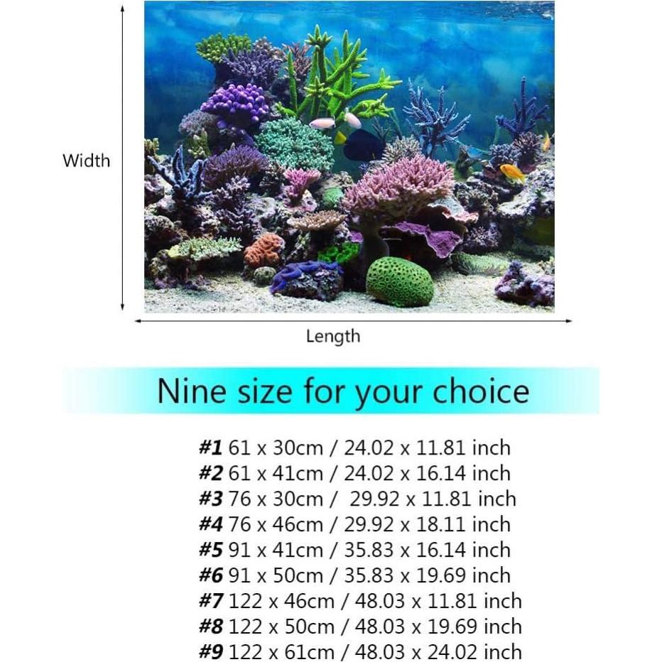 Póster de Acuario HEEPDD 61x41 cm PVC Autoadhesivo Colorido