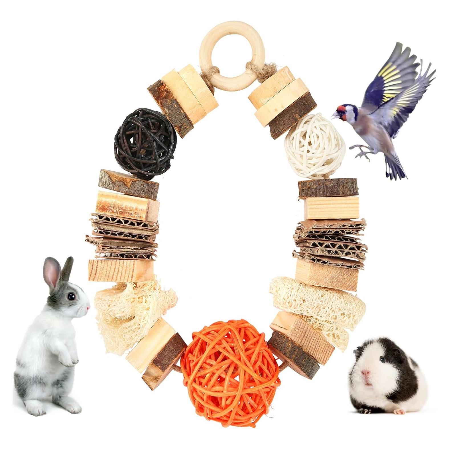 Juguetes Masticables para Roedores Abizoo - Madera Natural