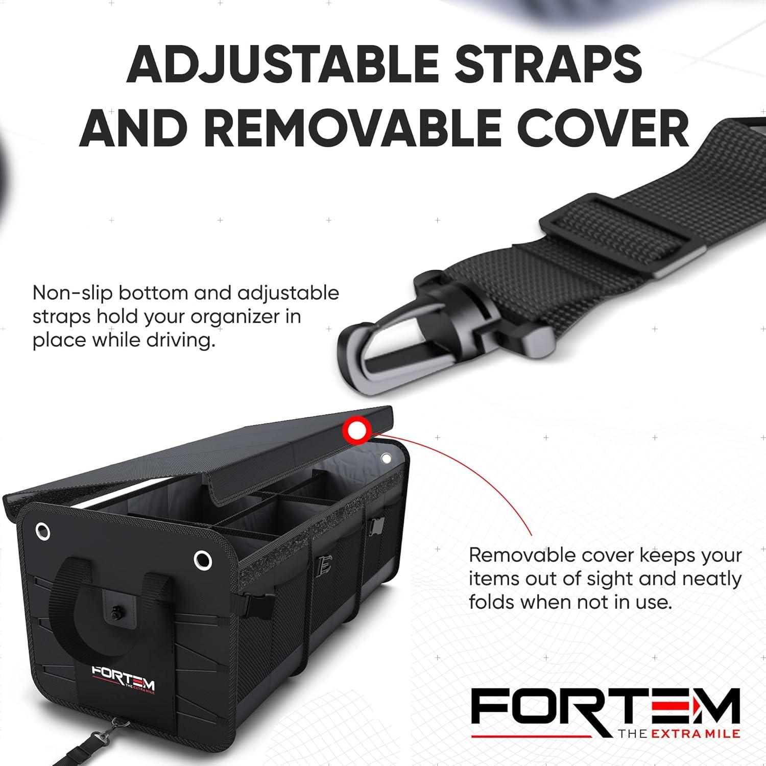 Organizador de Maletero FORTEM Extra Grande 90L Plegable Antideslizante