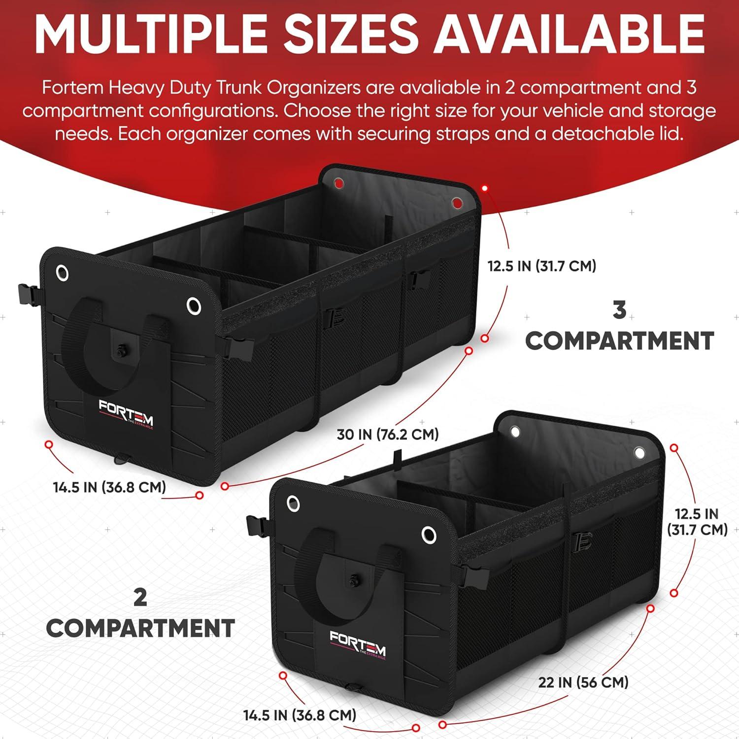 Organizador de Maletero FORTEM Extra Grande 90L Plegable Antideslizante