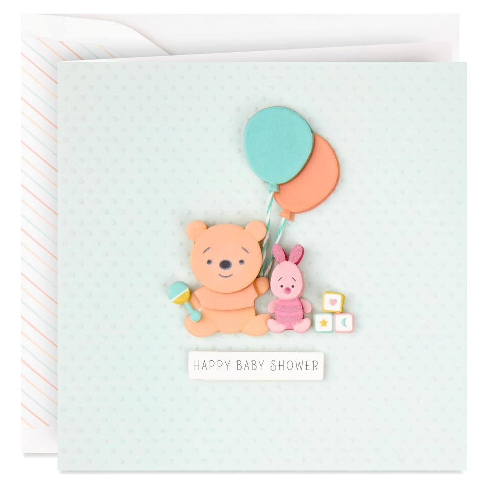 Tarjeta de Felicitación Hallmark Baby Shower Winnie Pooh 14.6x21cm