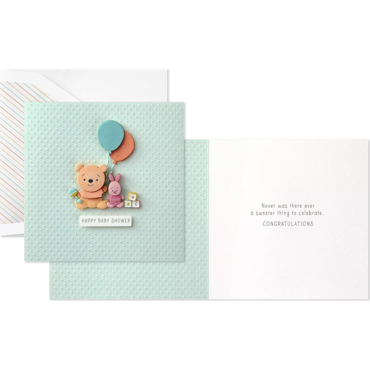 Tarjeta de Felicitación Hallmark Baby Shower Winnie Pooh 14.6x21cm