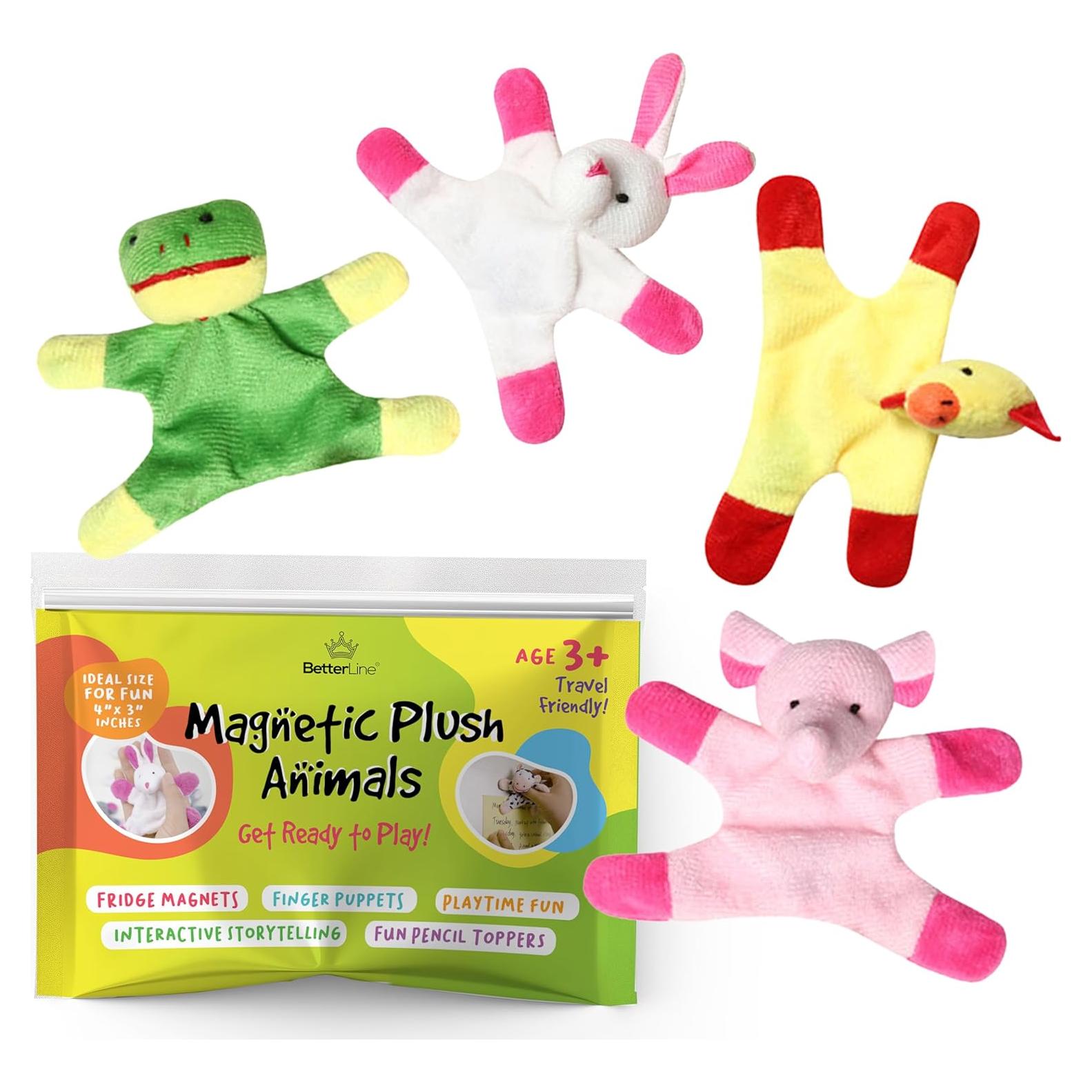 Imanes de Nevera Educativos BetterLine - Animales de Peluche 4 Pzas