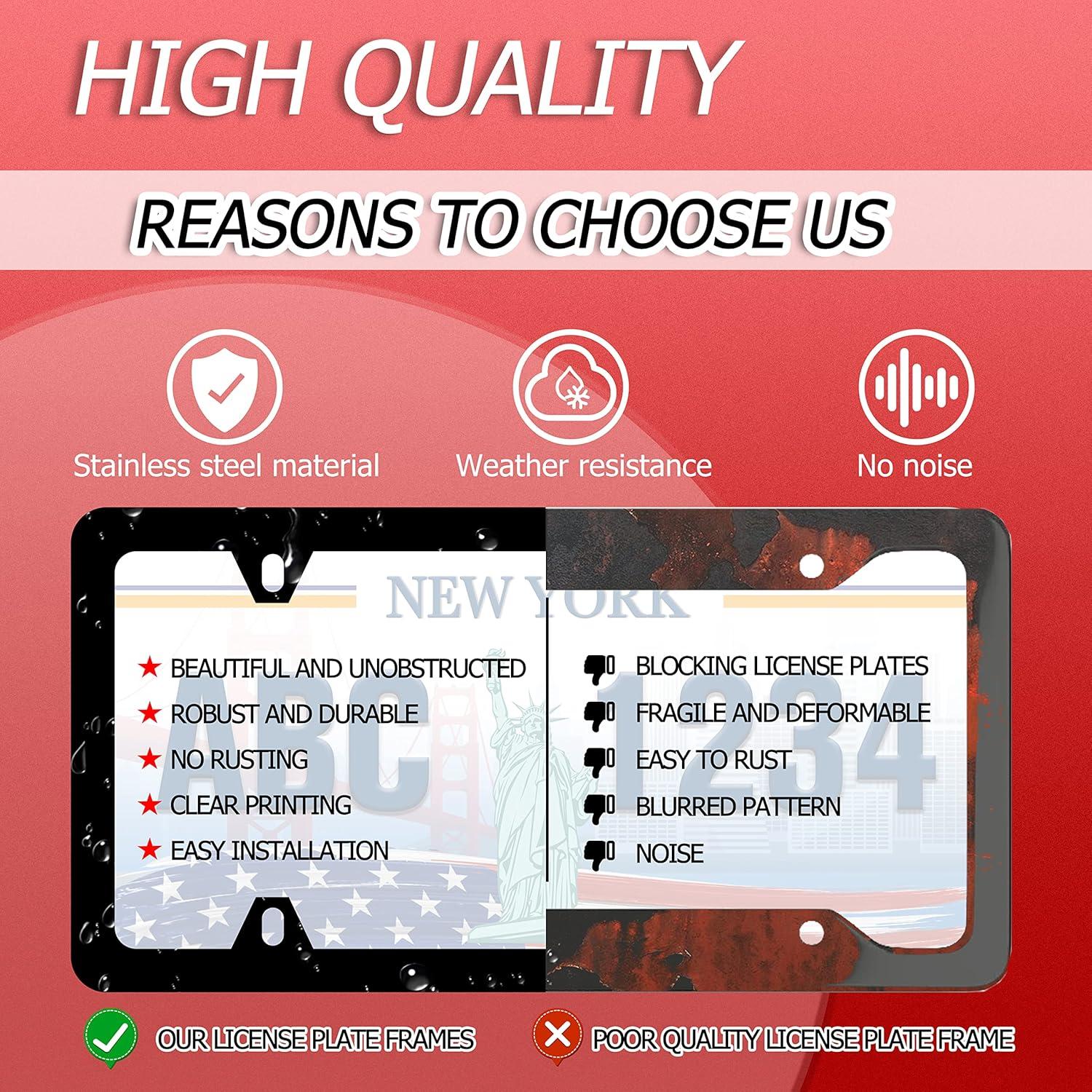 Marco de Placa de Licencia UNINDREM Acero Inoxidable 31x16cm