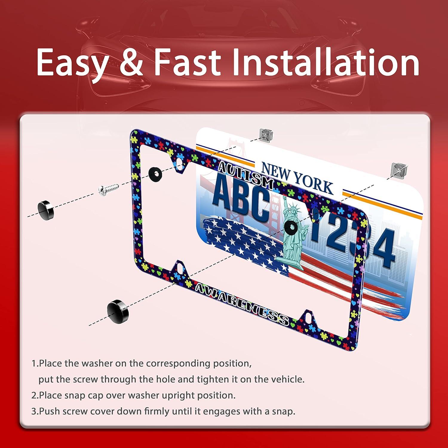 Marco de Placa de Licencia UNINDREM Acero Inoxidable 31x16cm