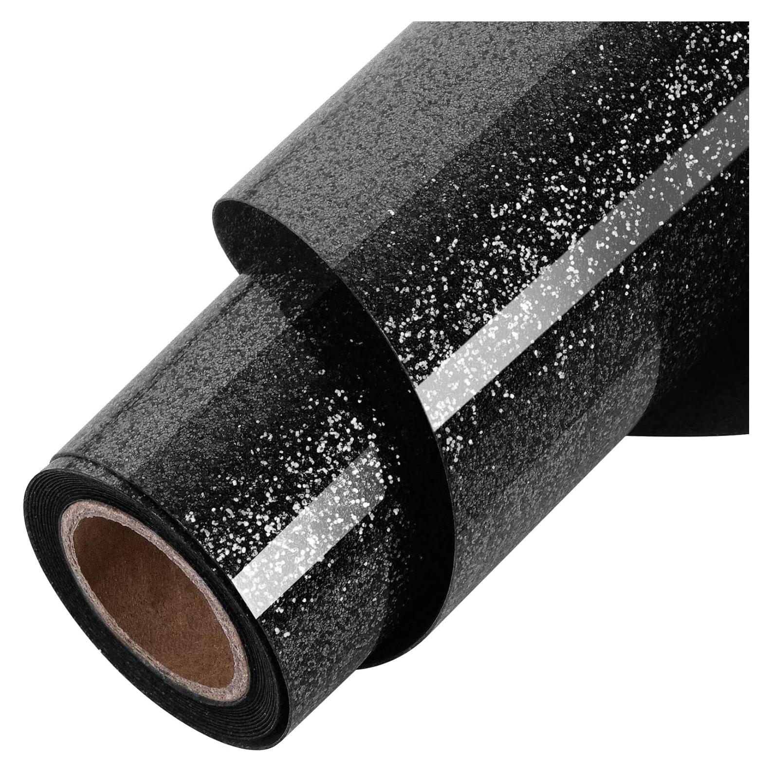 Vinilo de Transferencia Térmica TORC Glitter Negro 30.48x182.88cm