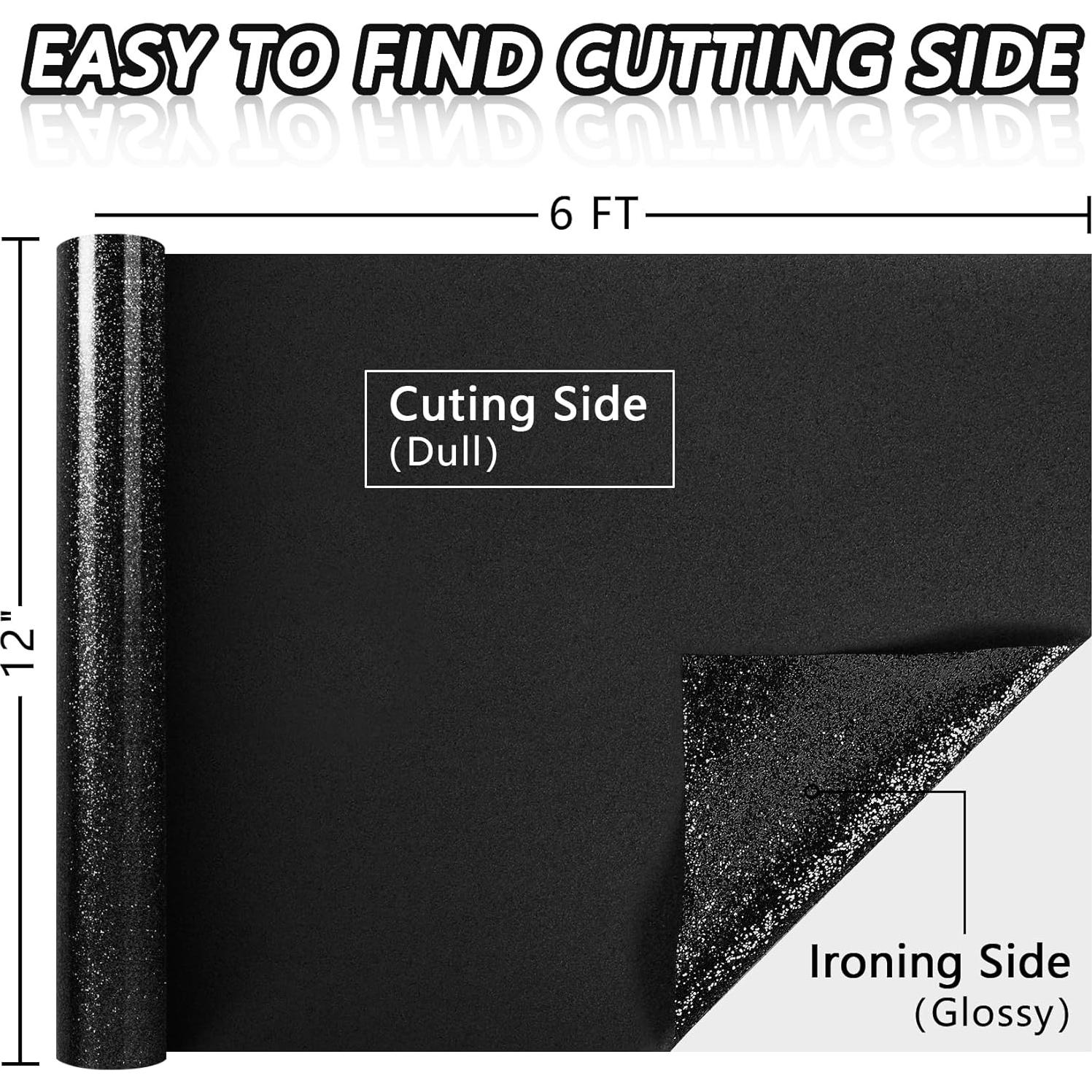 Vinilo de Transferencia Térmica TORC Glitter Negro 30.48x182.88cm