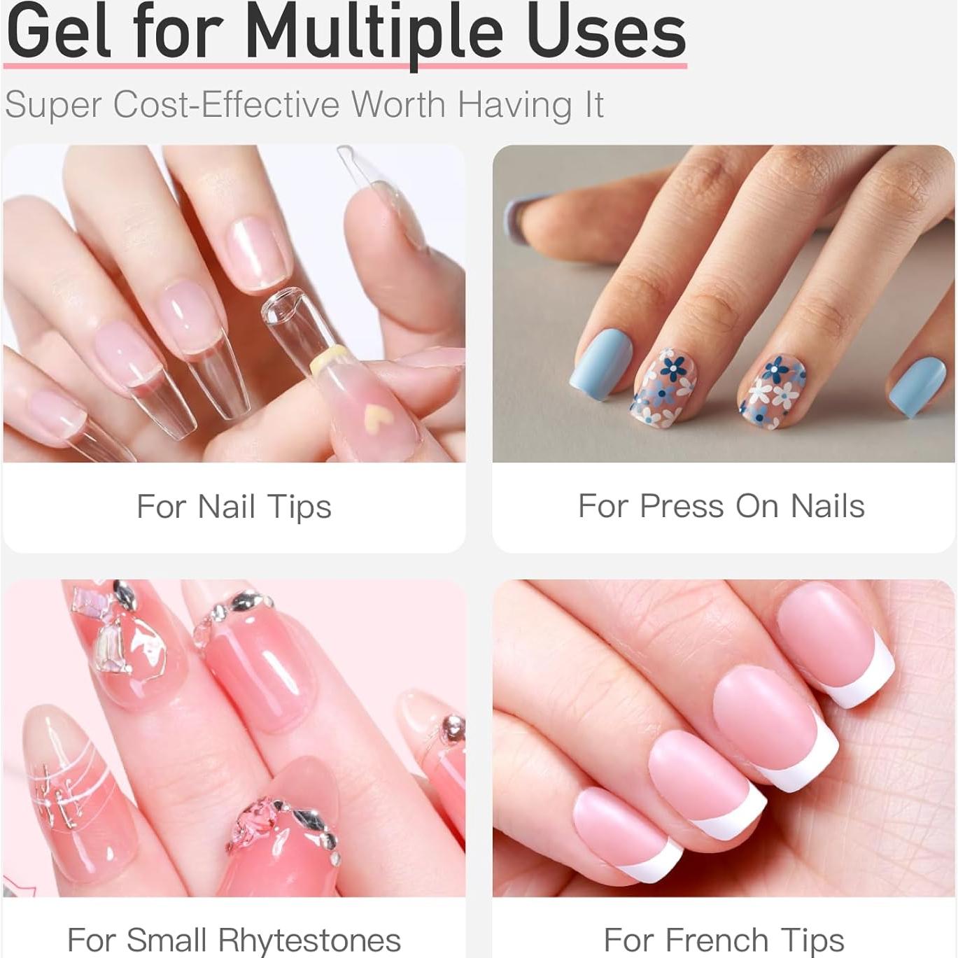 Pegamento para Uñas Postizas Curvlife 15g - Secado Rápido, Duradero