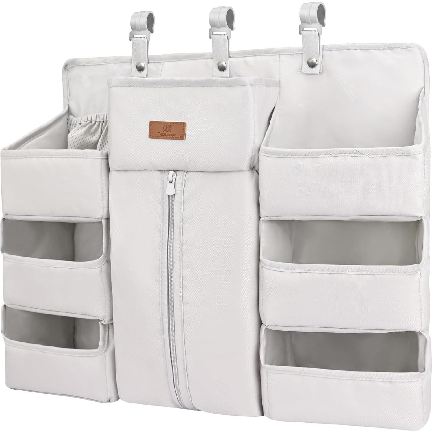 Organizador de Pañales Bebamour Colgante para Cuna y Mesa - Gris