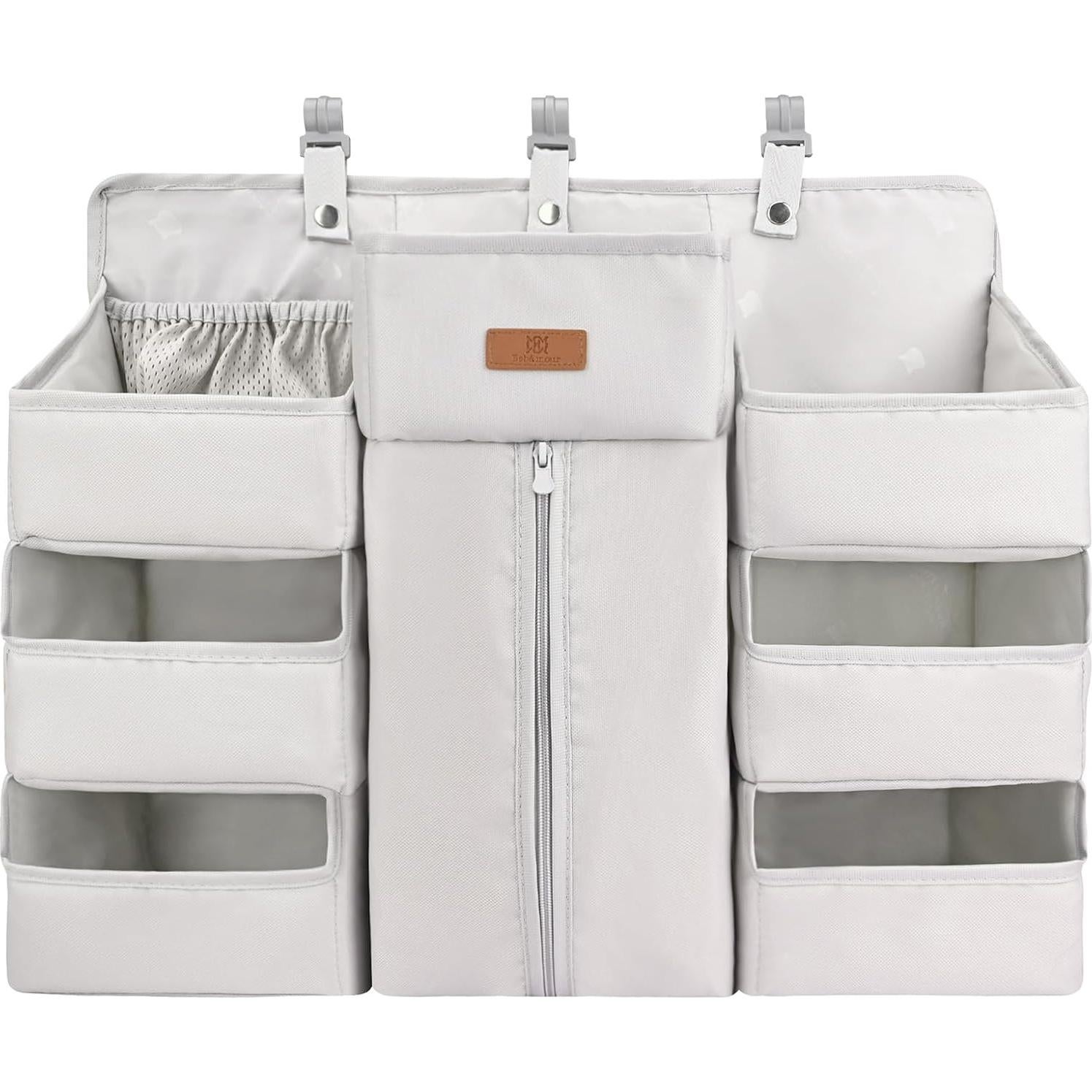 Organizador de Pañales Bebamour Colgante para Cuna y Mesa - Gris
