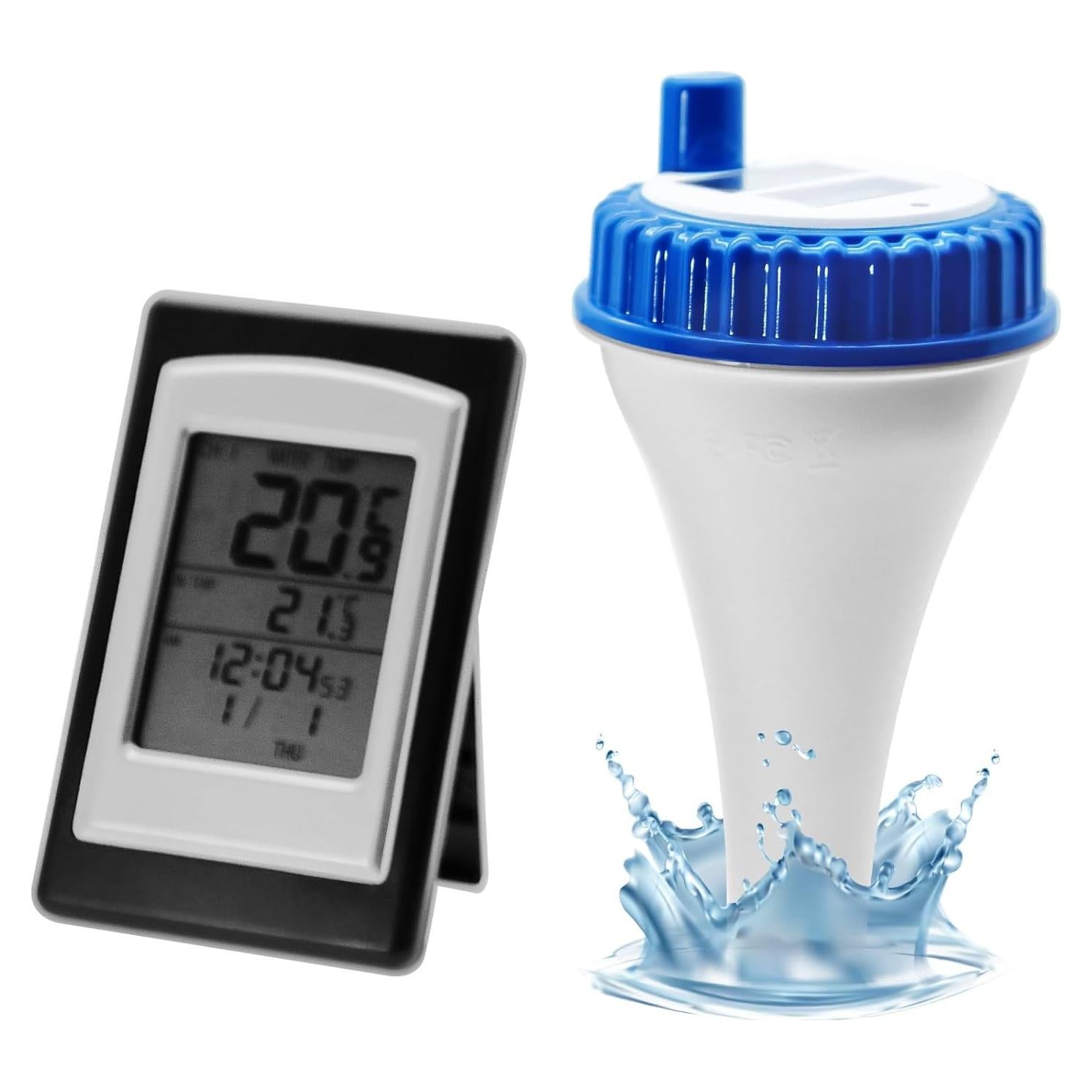 Termómetro Inalámbrico Solar AMTAST WT0124 para Piscina