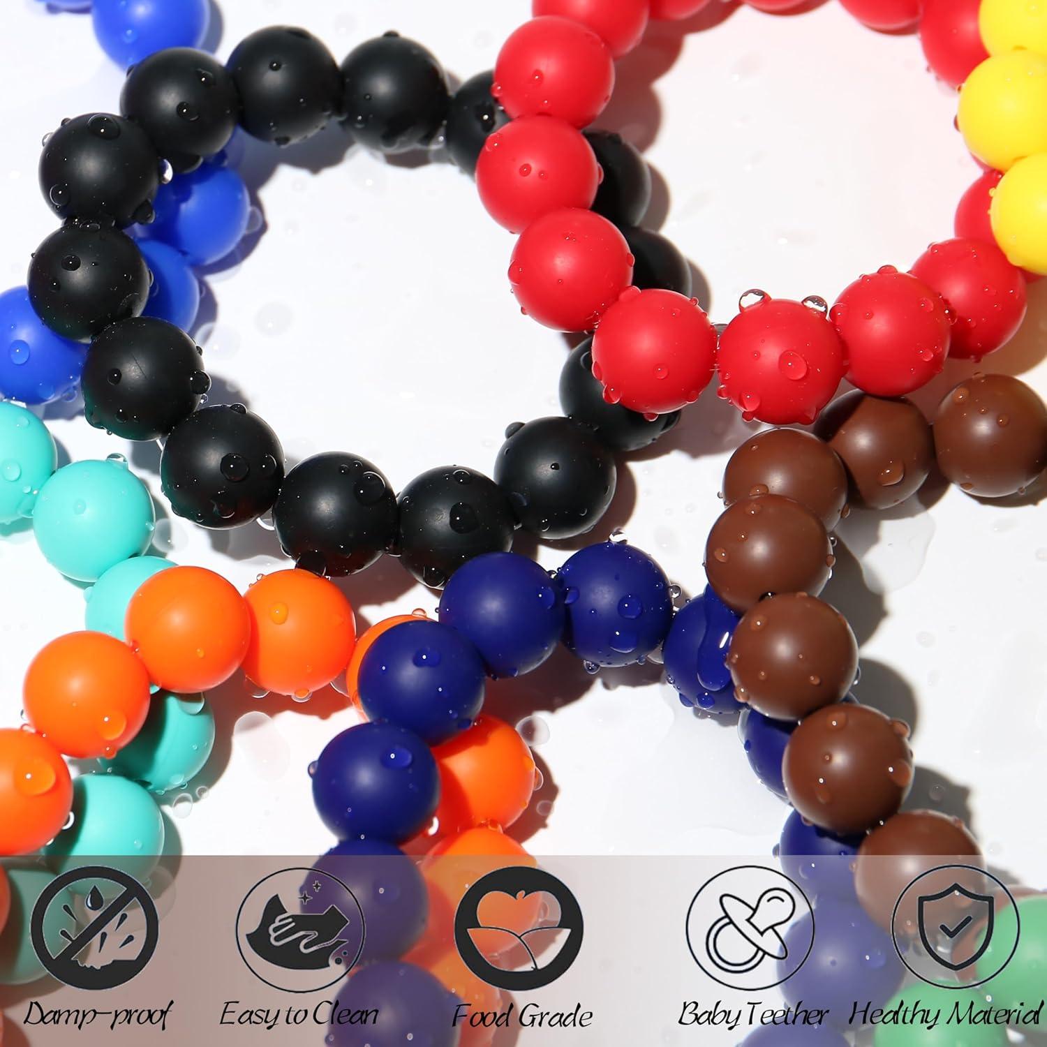 120 Perlas de Silicona Richbunnys 15mm para Manualidades Albaricoque