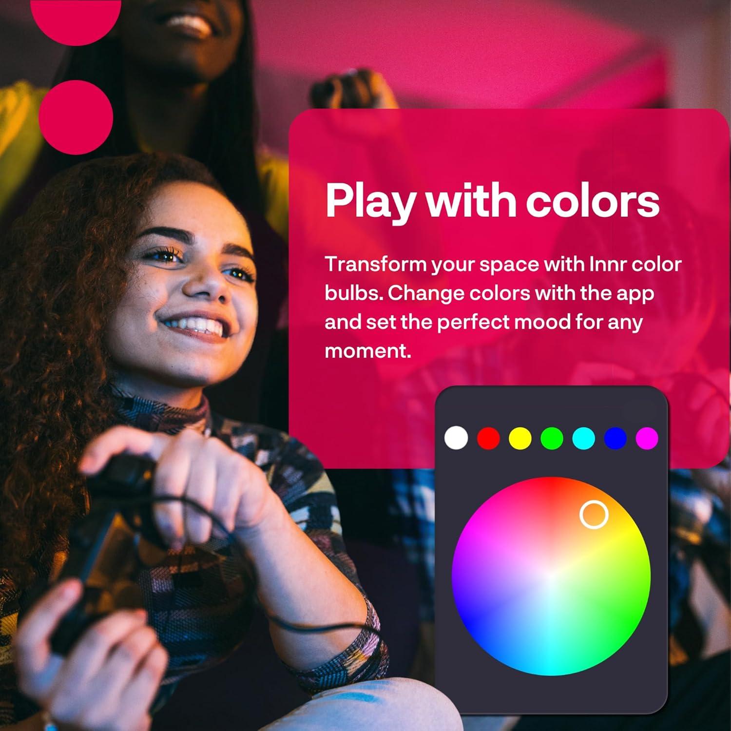 Bombilla Inteligente Innr A19 Zigbee E26 1100 Lúmenes Paquete de 2