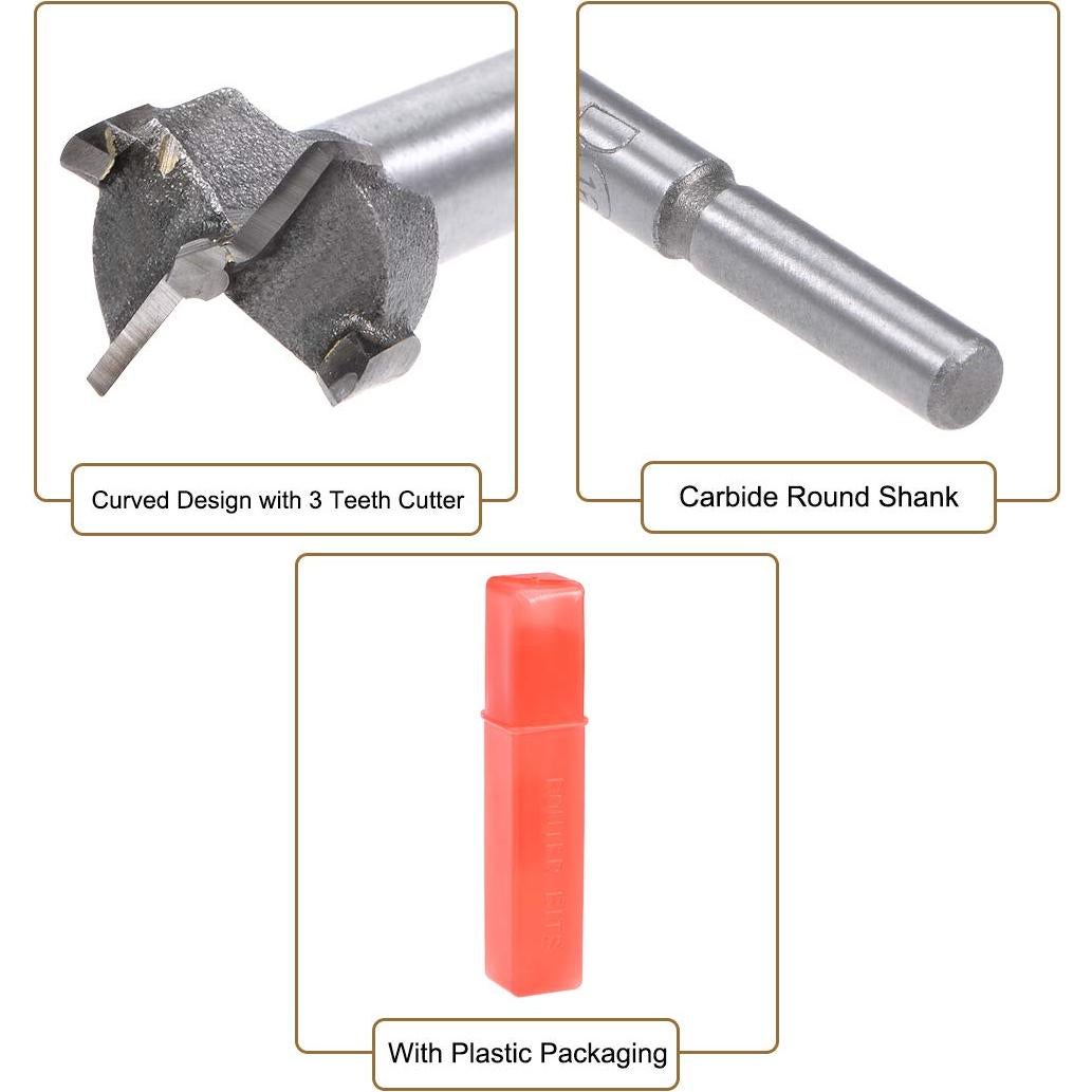 Broca Forstner 16mm uxcell para Carpintería con Estuche