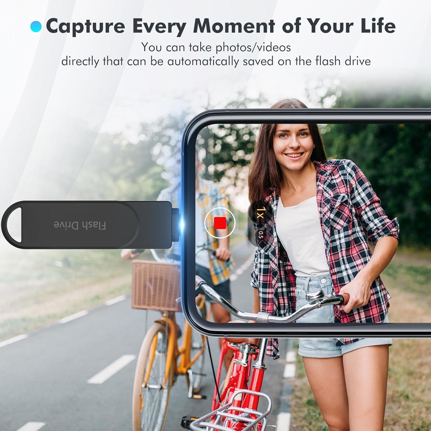 Unidad Flash 512GB Kcsbaui MFi para iPhone y Android