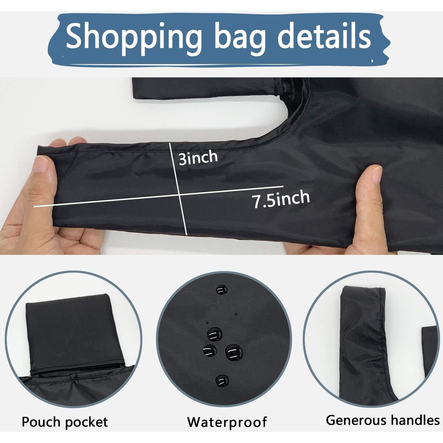 6 Bolsas de Compras Reutilizables Plegables LKEX - Impermeables