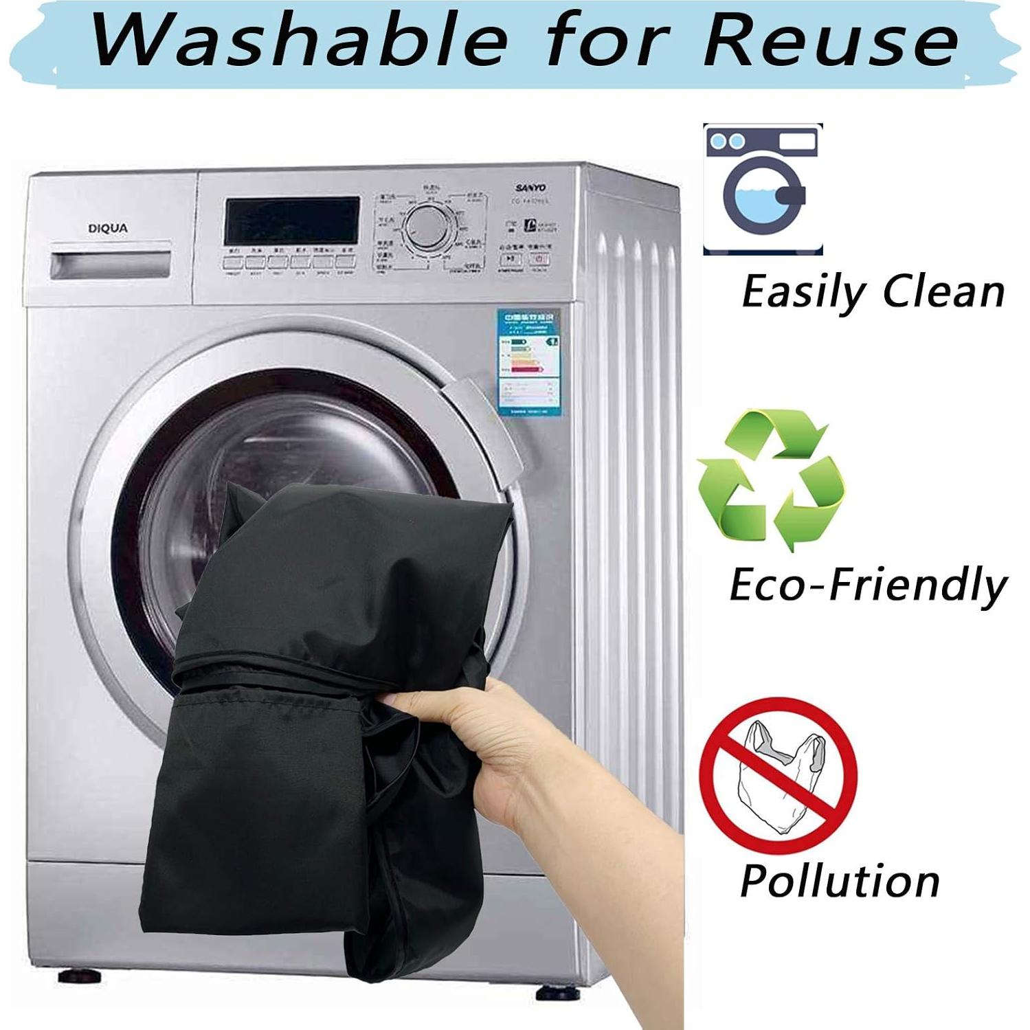 6 Bolsas de Compras Reutilizables Plegables LKEX - Impermeables