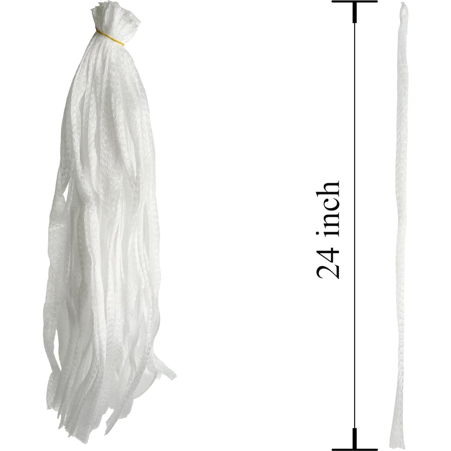 Paquete de 100 Bolsas de Malla Reutilizables 61 cm Rojo