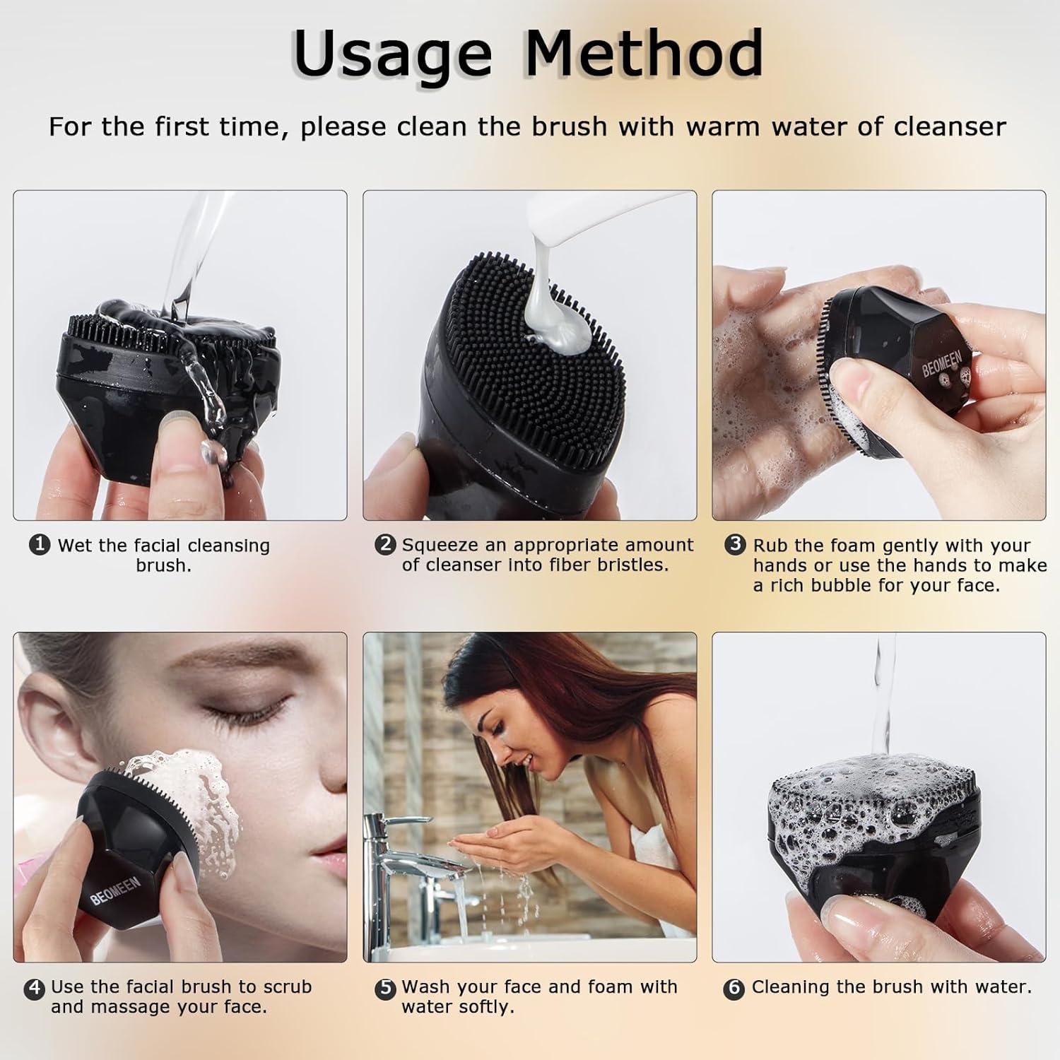 Paquete de 2 Limpiadores Faciales de Silicona Beomeen