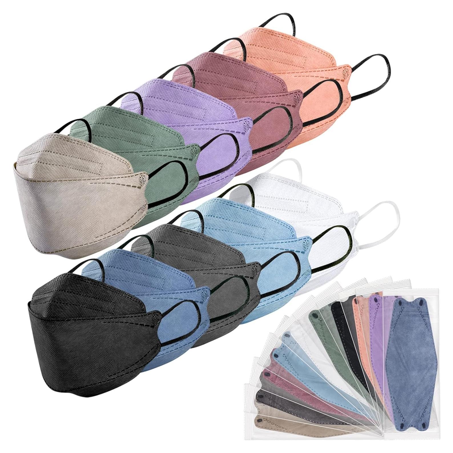 100 Mascarillas KF94 3D Adultos Individuales 4 Capas