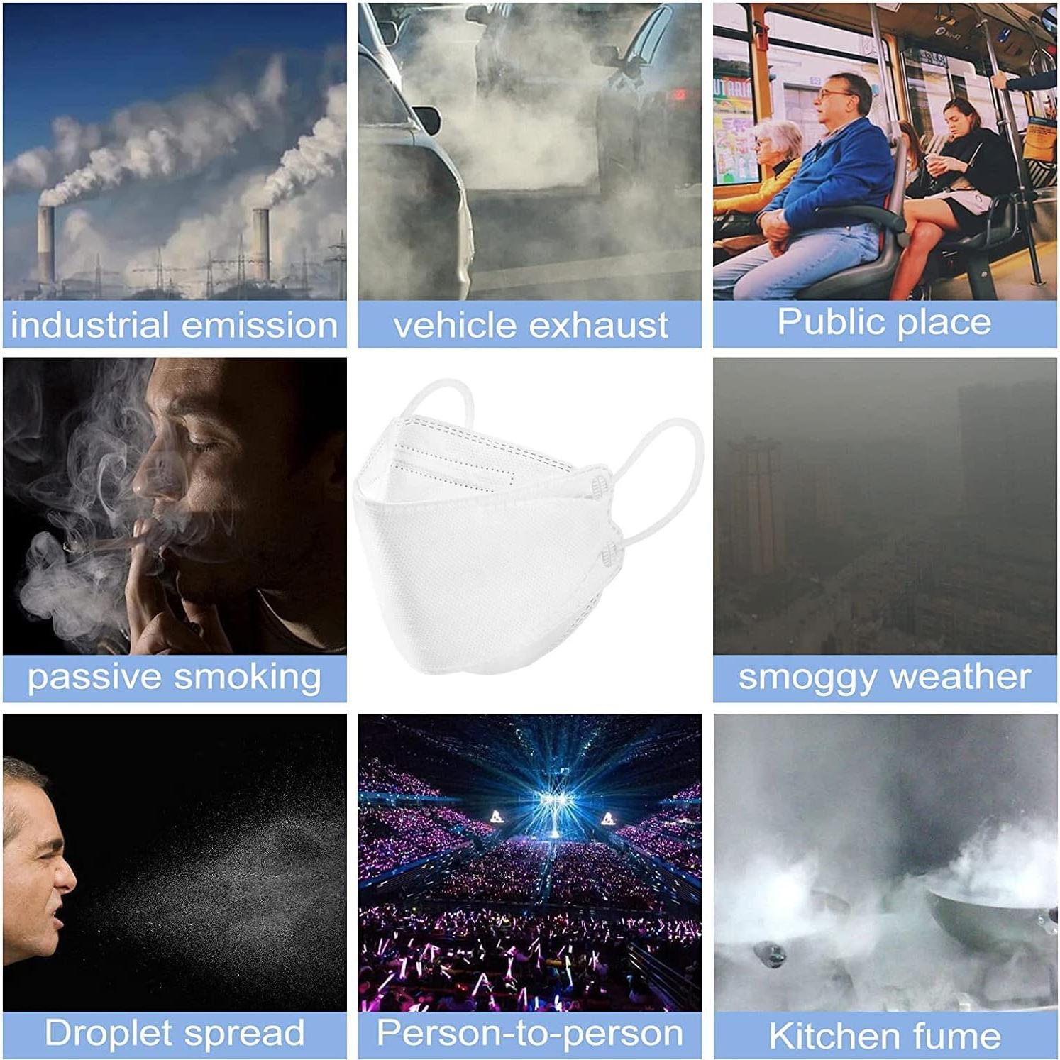 100 Mascarillas KF94 3D Adultos Individuales 4 Capas