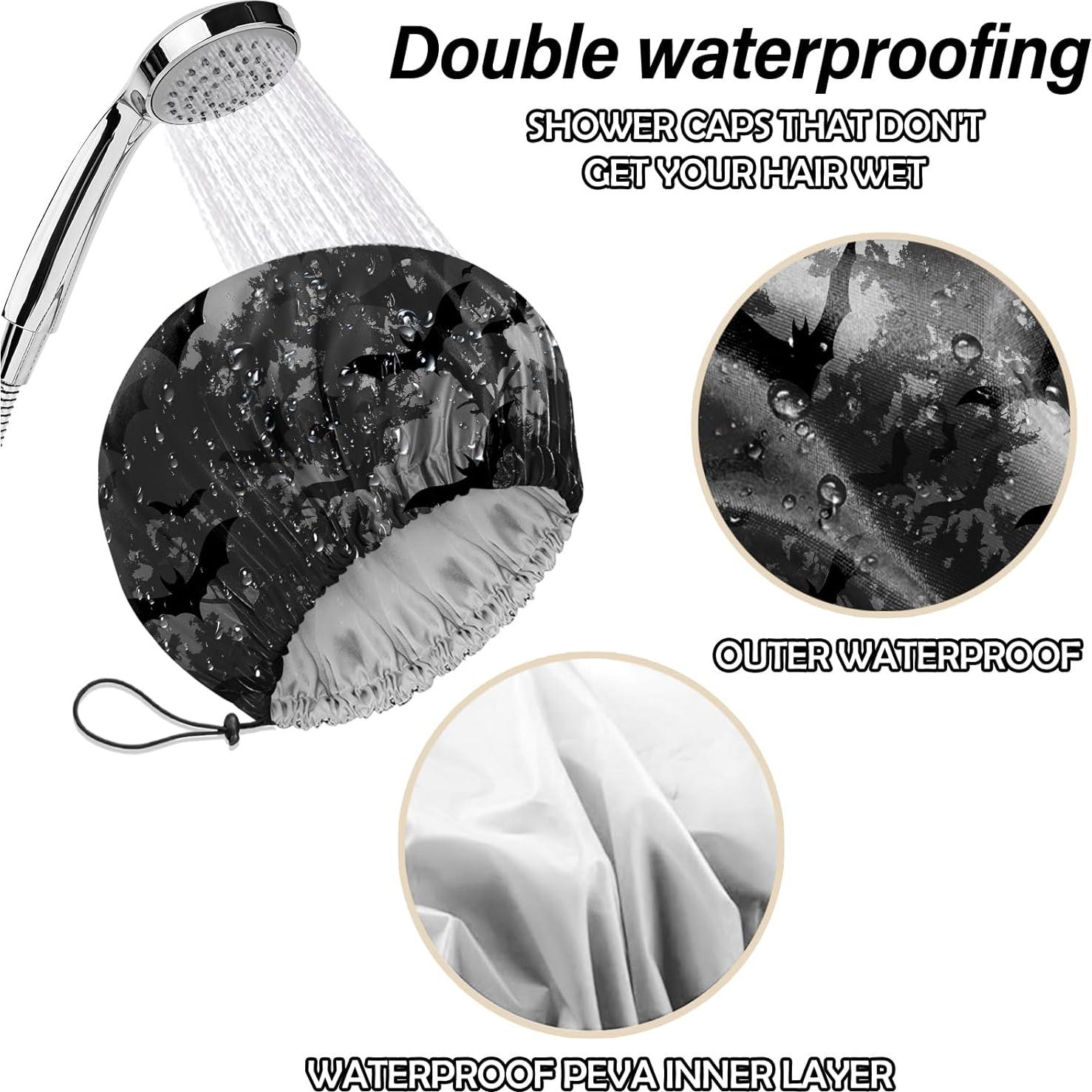 Gorro de Ducha Reutilizable Impermeable Cabreche 2 Pcs Ajustable